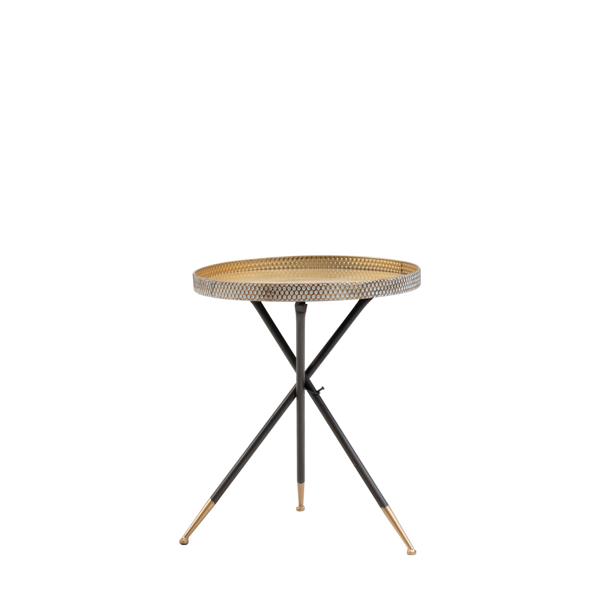 Epsom Tripod Table Distressed Duck Egg / Gold