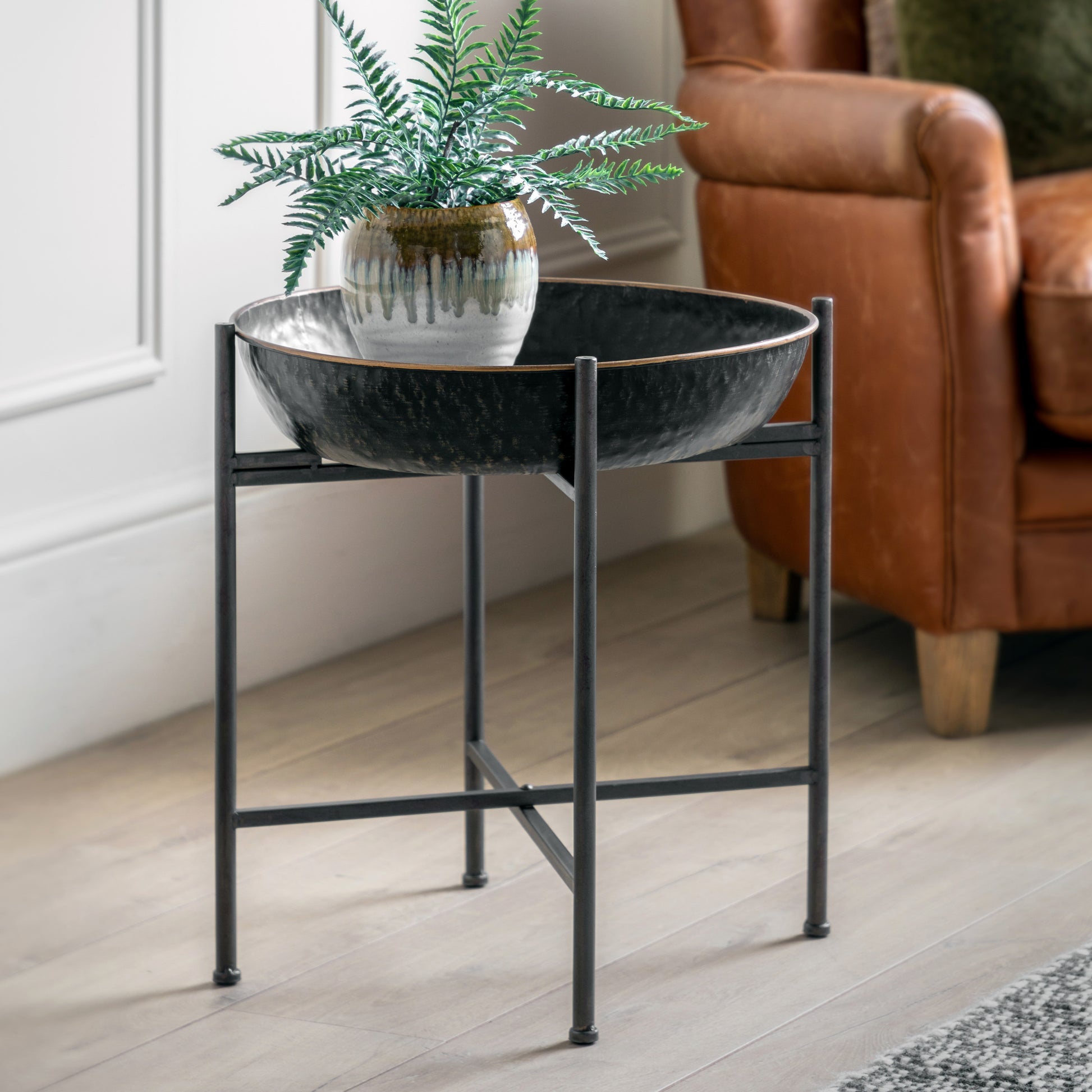 Wesley Side Table Black / Gold