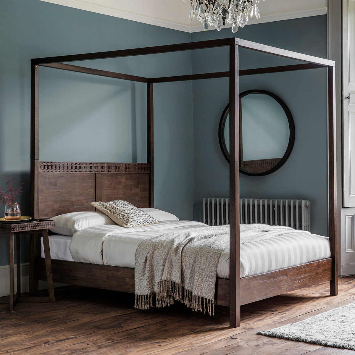 Boho Retreat 4 Poster Bed Brown Super King