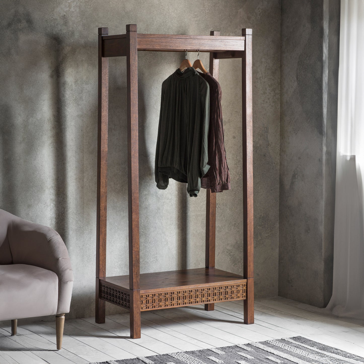 Boho Retreat Open Wardrobe Brown
