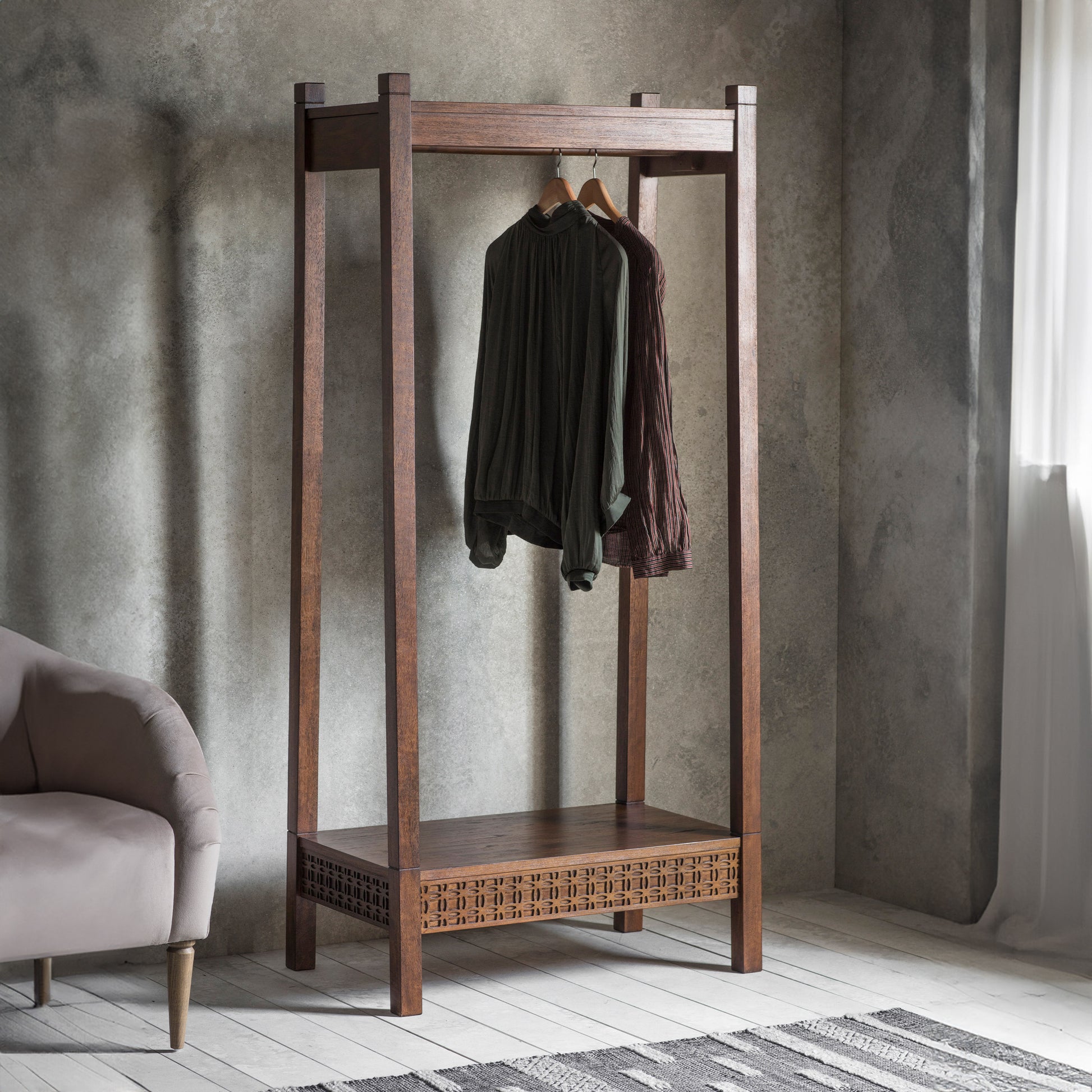 Boho Retreat Open Wardrobe Brown