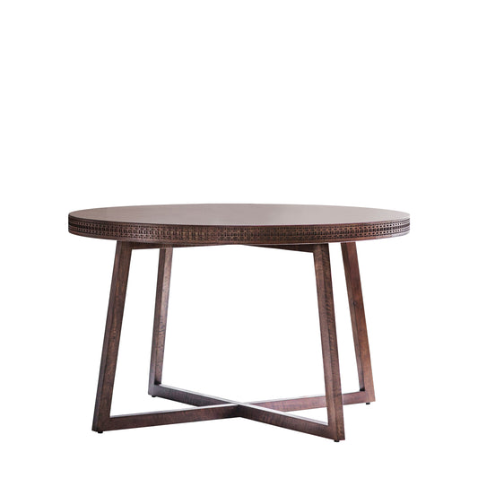Boho Retreat Round Dining Table Brown