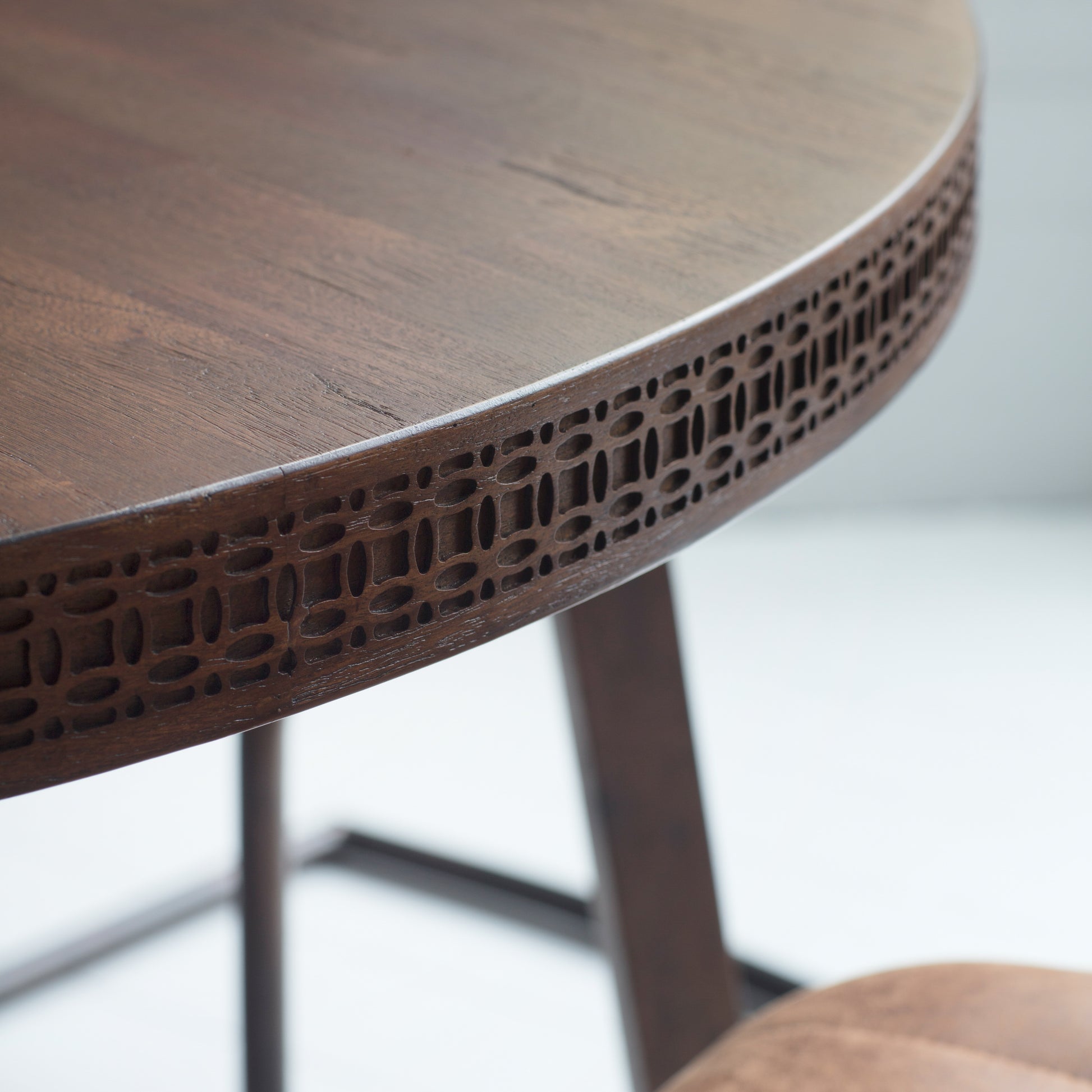Boho Retreat Round Dining Table Brown