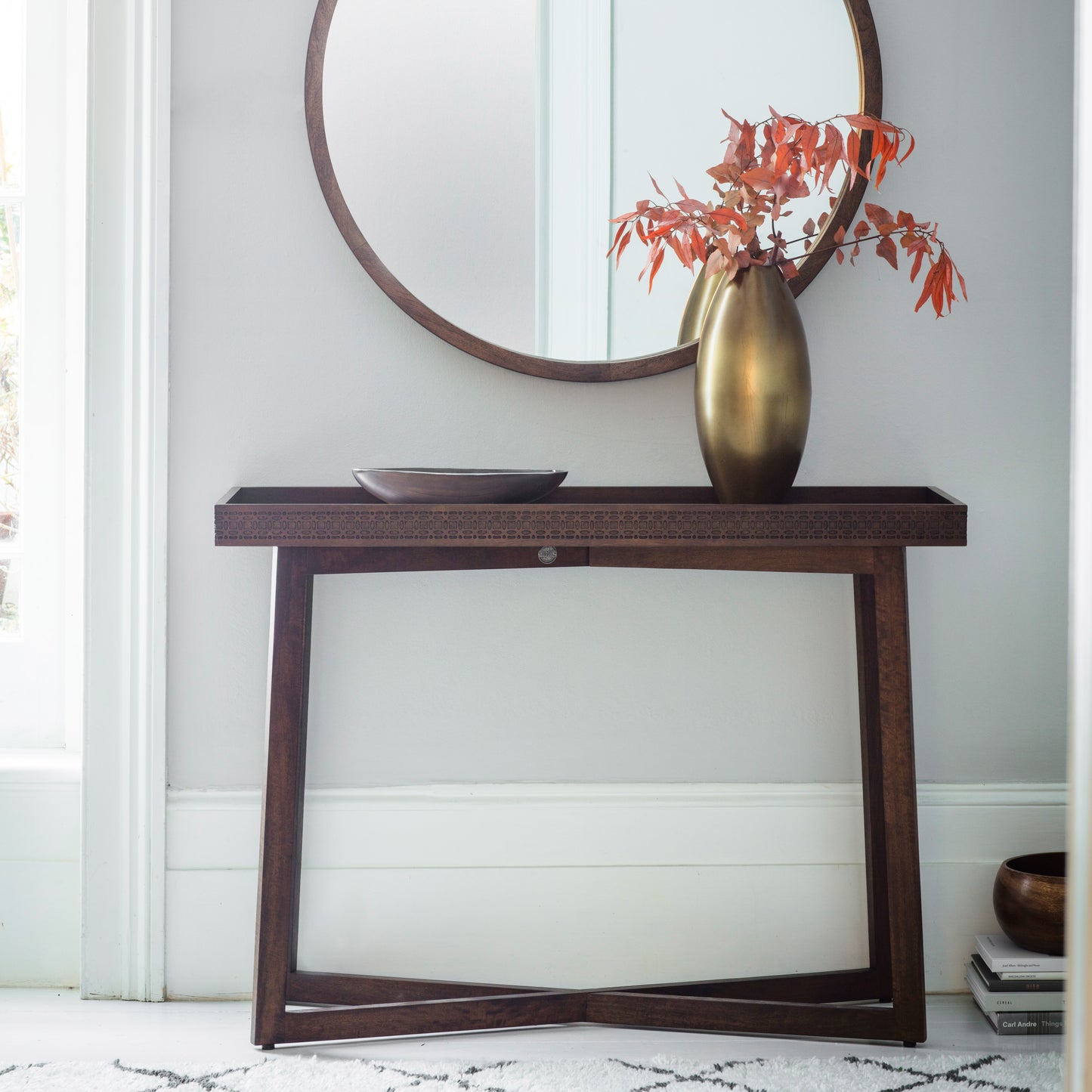 Boho Retreat Console Table Brown