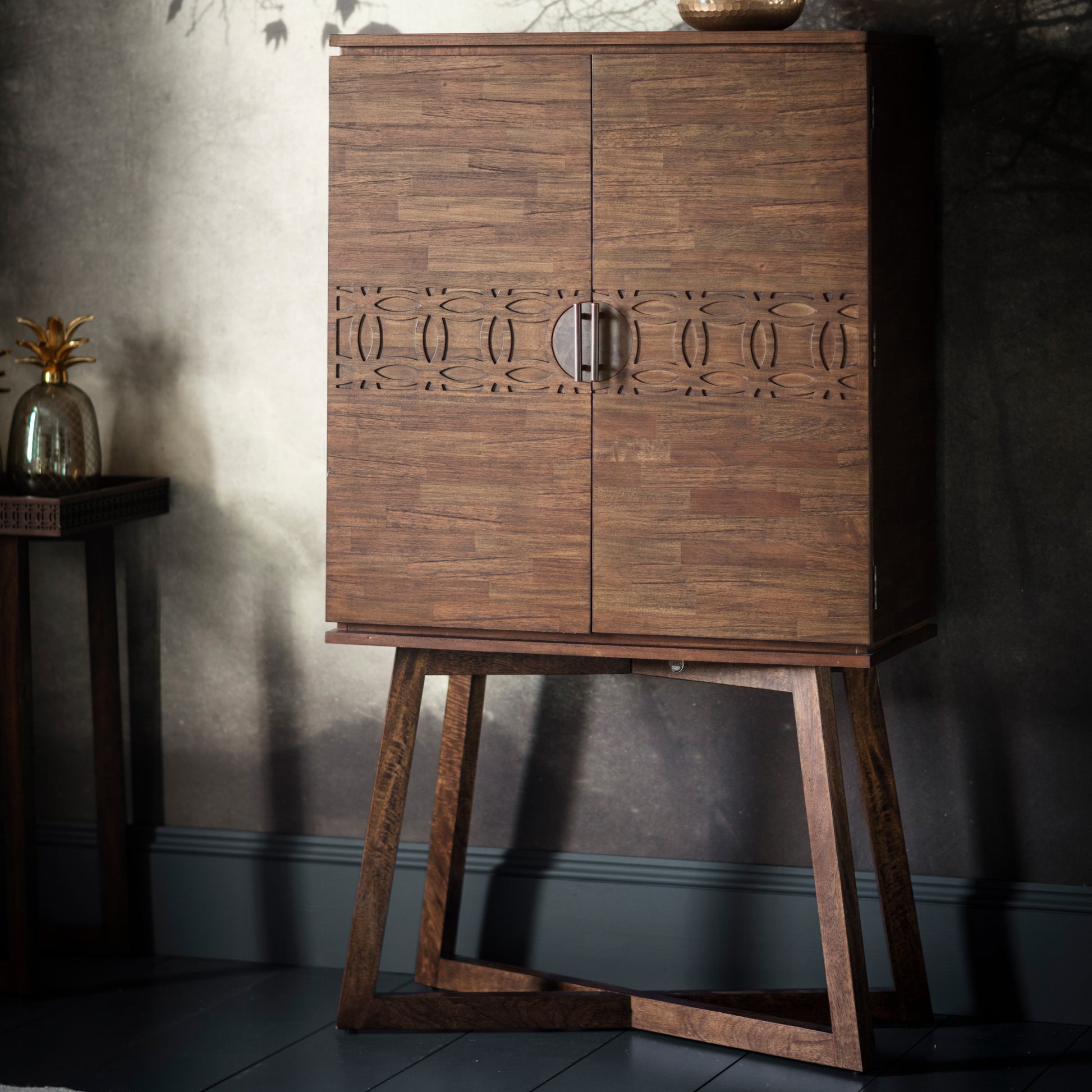 Boho Retreat Cocktail Cabinet Brown