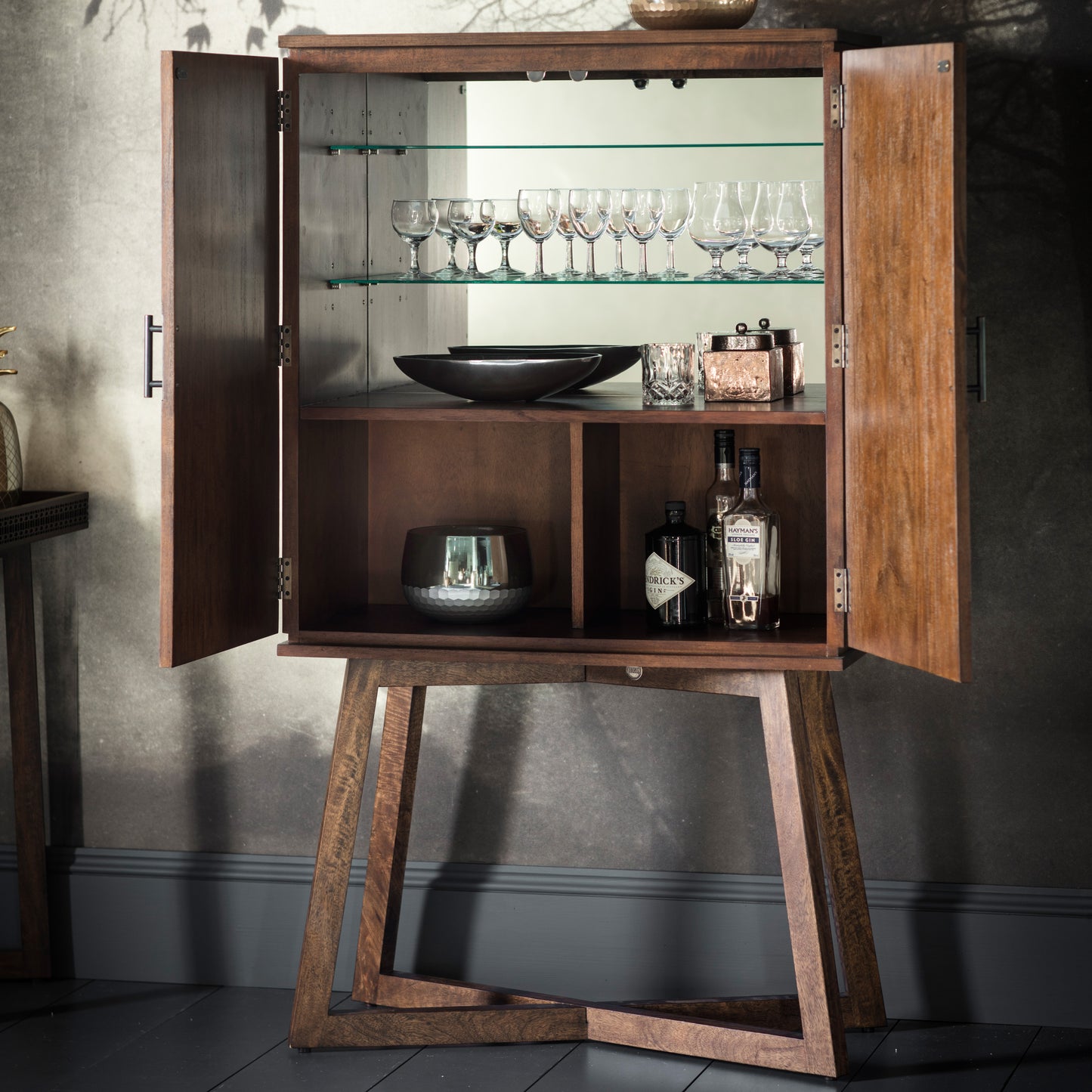 Boho Retreat Cocktail Cabinet Brown