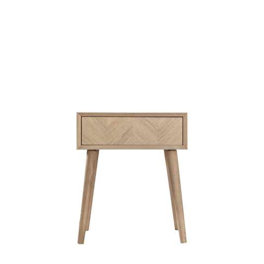 Milano 1 Drawer Side Table Oak