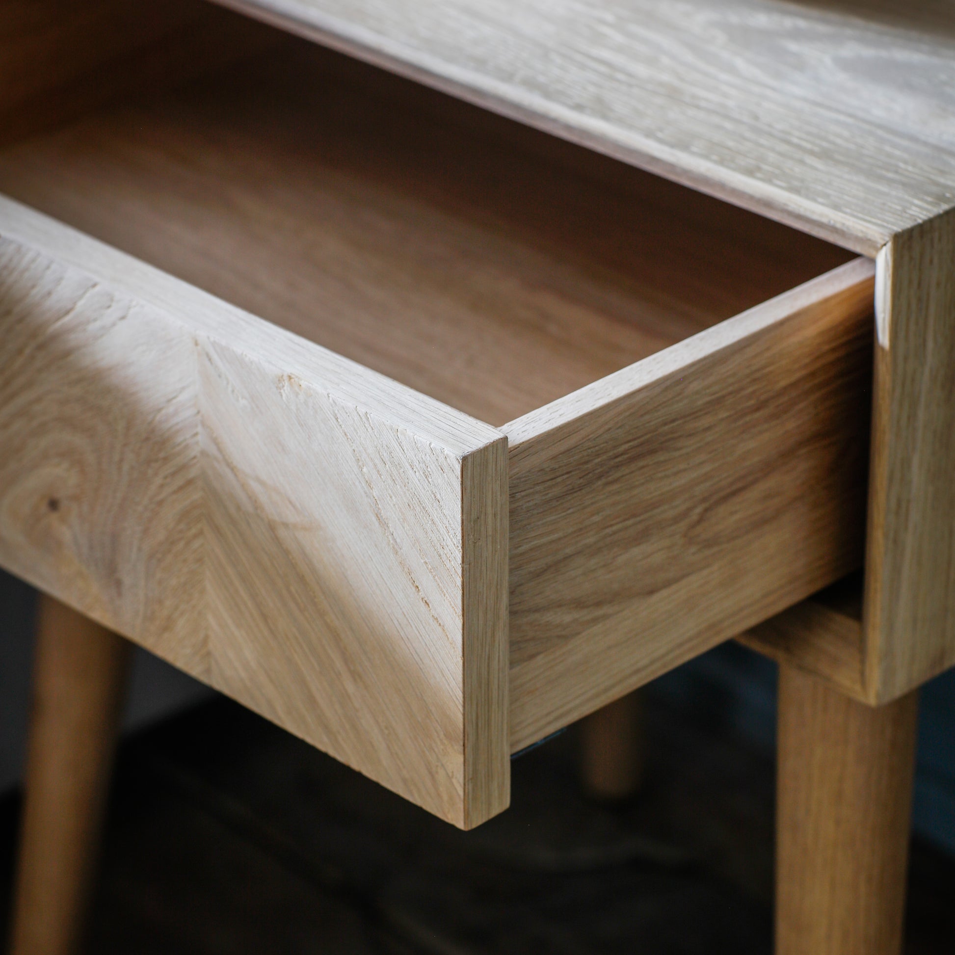 Milano 1 Drawer Side Table Oak
