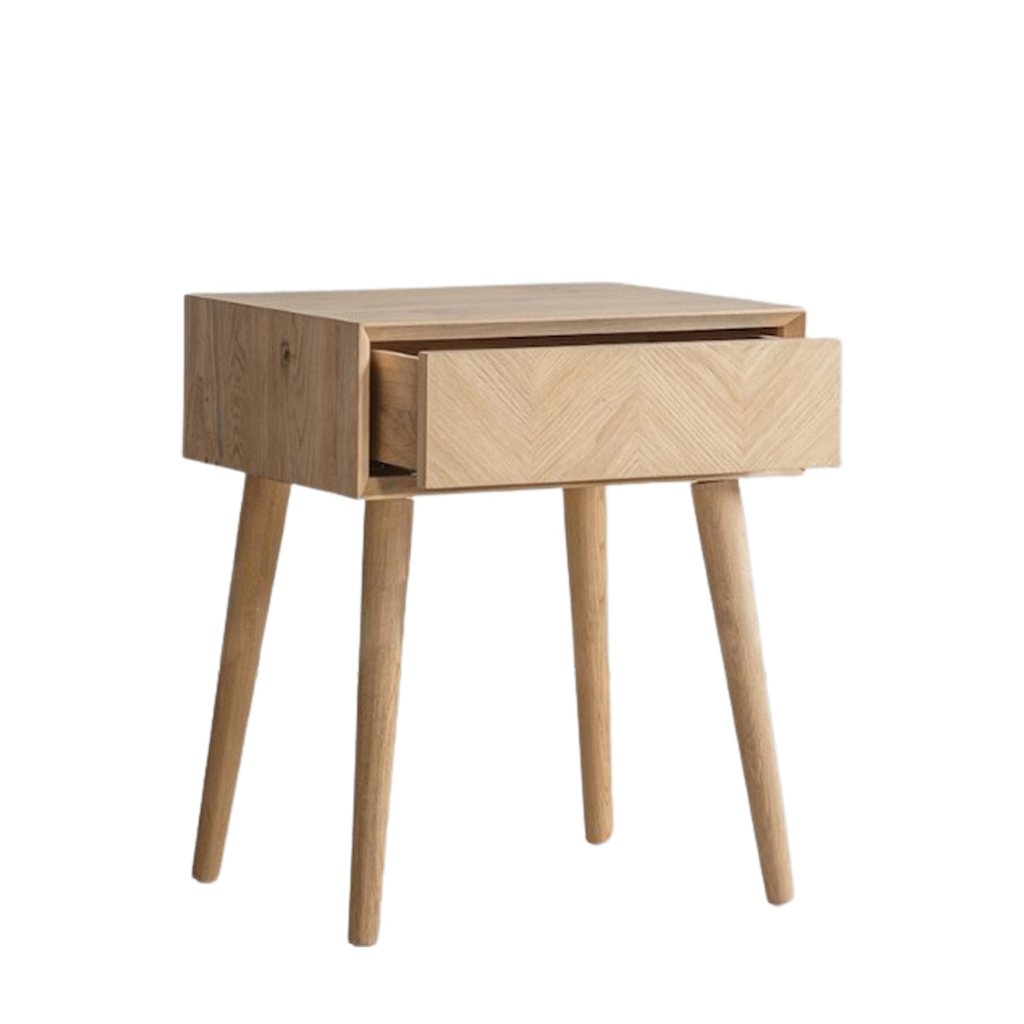 Milano 1 Drawer Side Table Oak