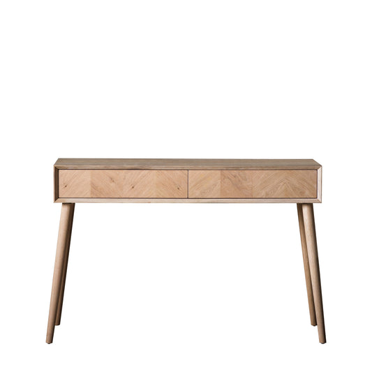 Milano 2 Drawer Console Table Oak