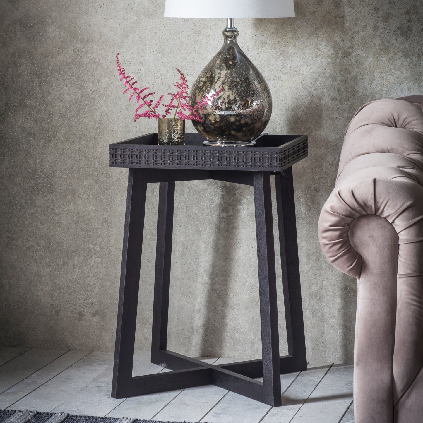 Boho Boutique Bedside Table Black