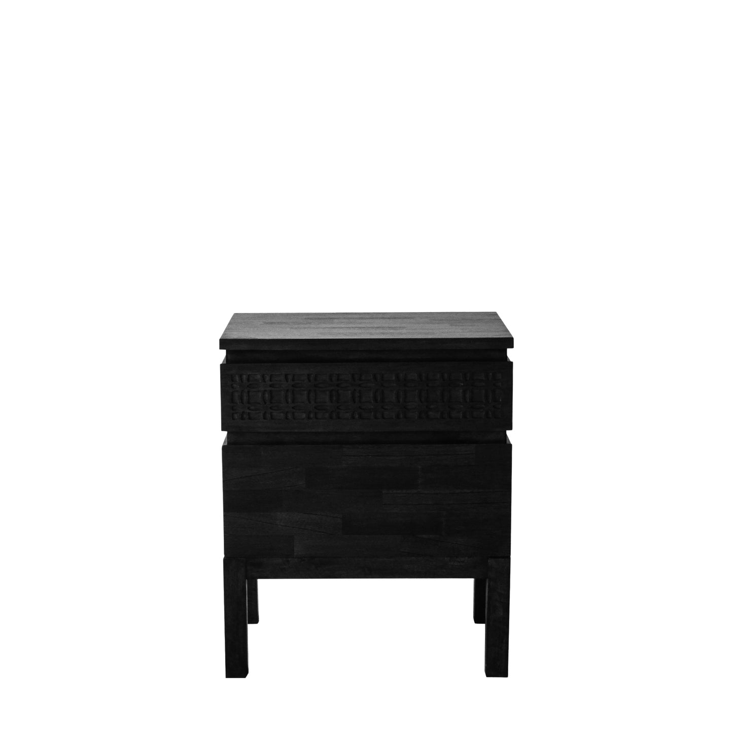 Boho Boutique Bedside 2 Drawer Chest Black
