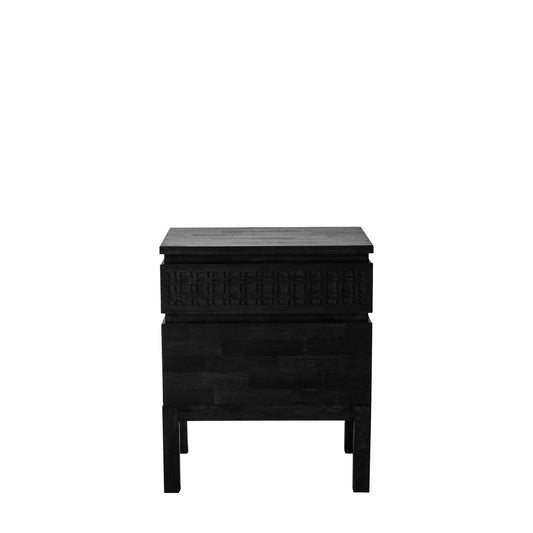 Boho Boutique Bedside 2 Drawer Chest Black