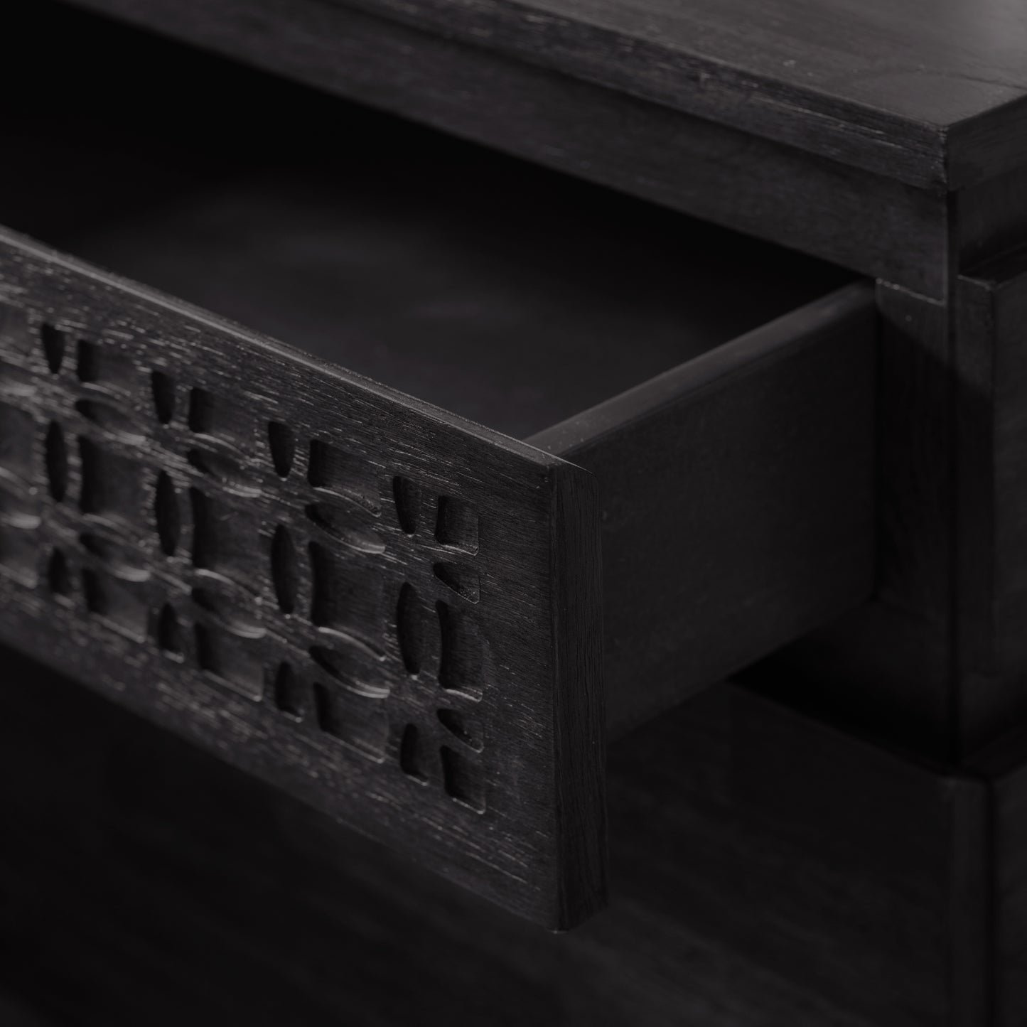Boho Boutique Bedside 2 Drawer Chest Black