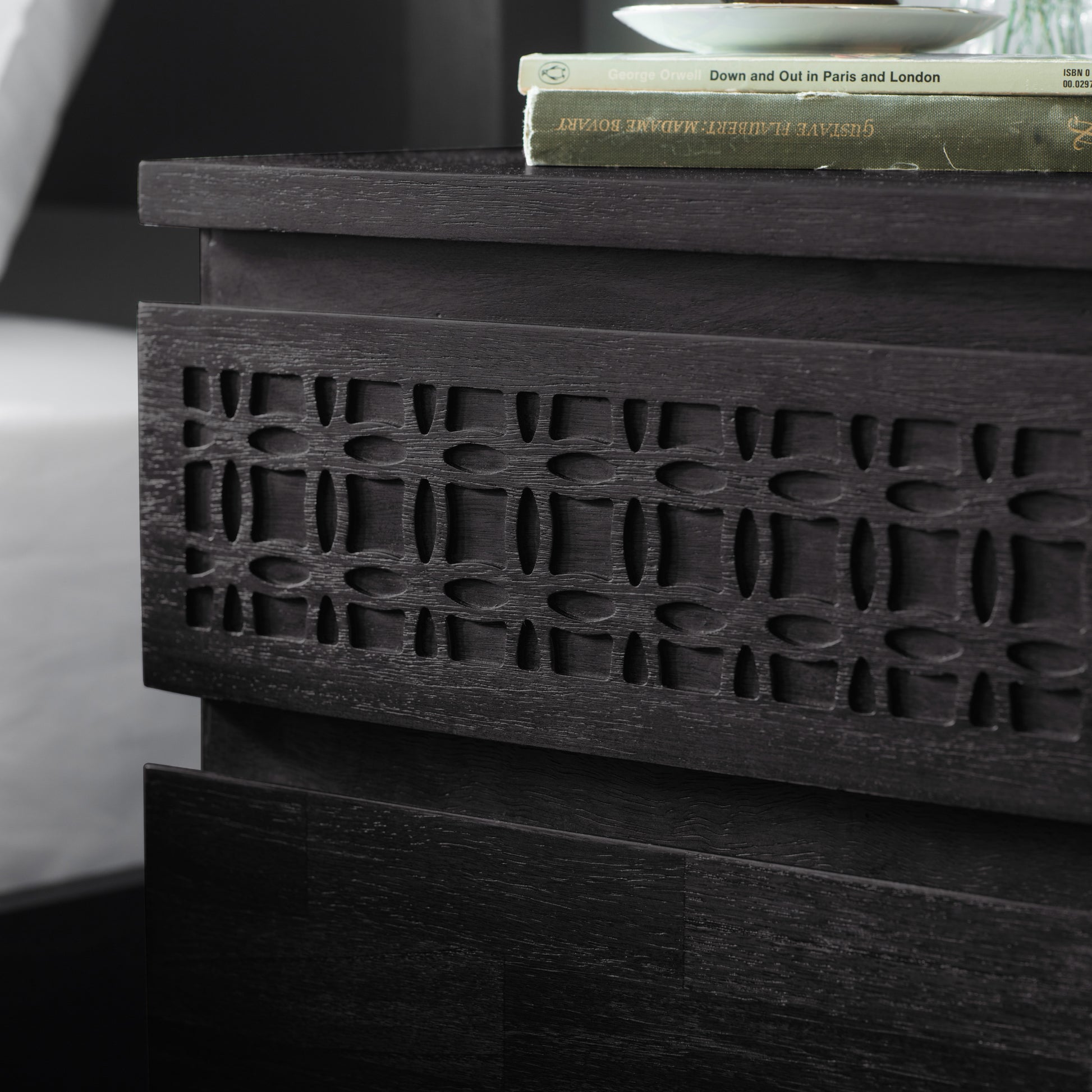 Boho Boutique Bedside 2 Drawer Chest Black