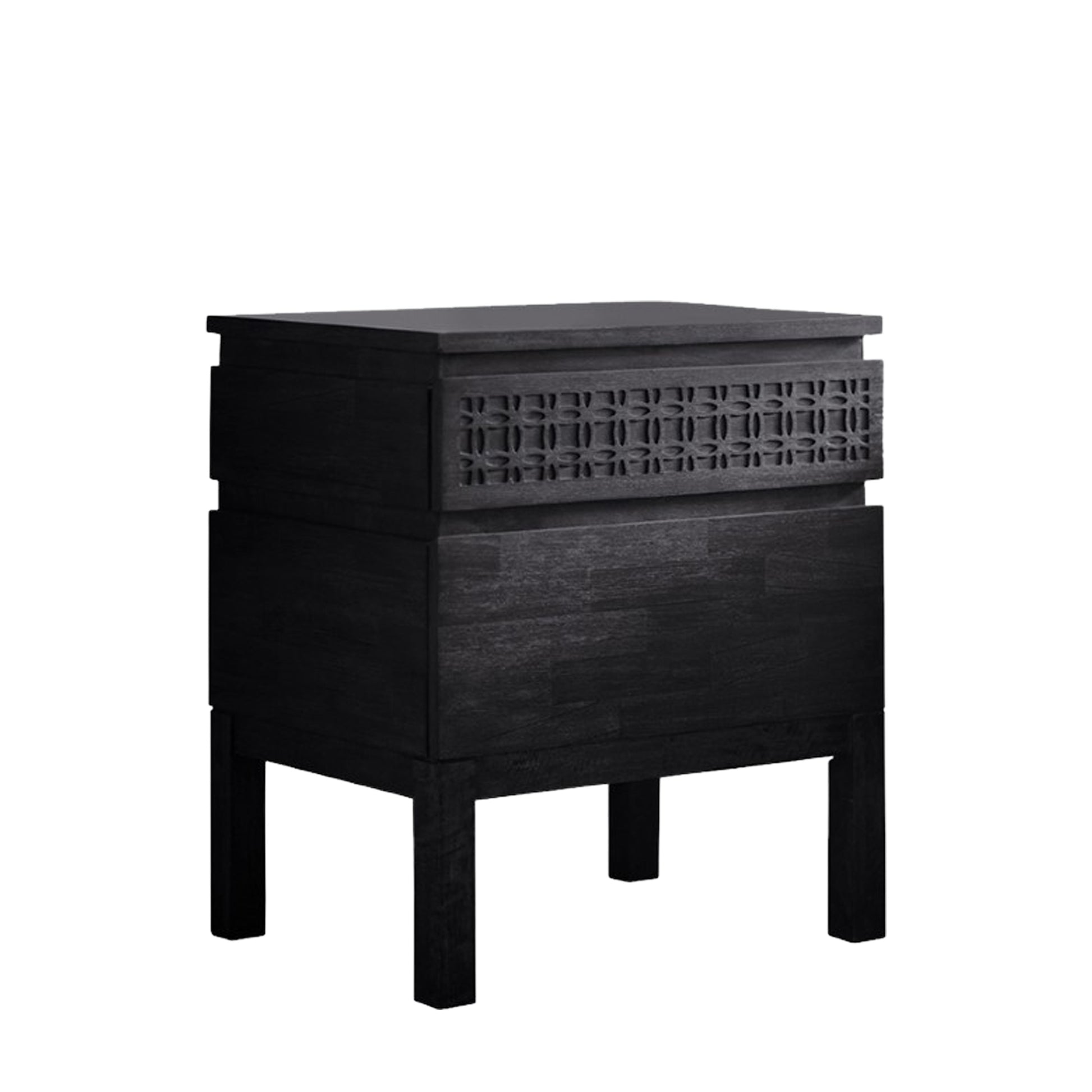 Boho Boutique Bedside 2 Drawer Chest Black