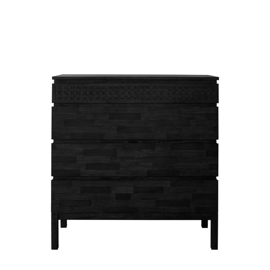 Boho Boutique 4 Drawer Chest Black