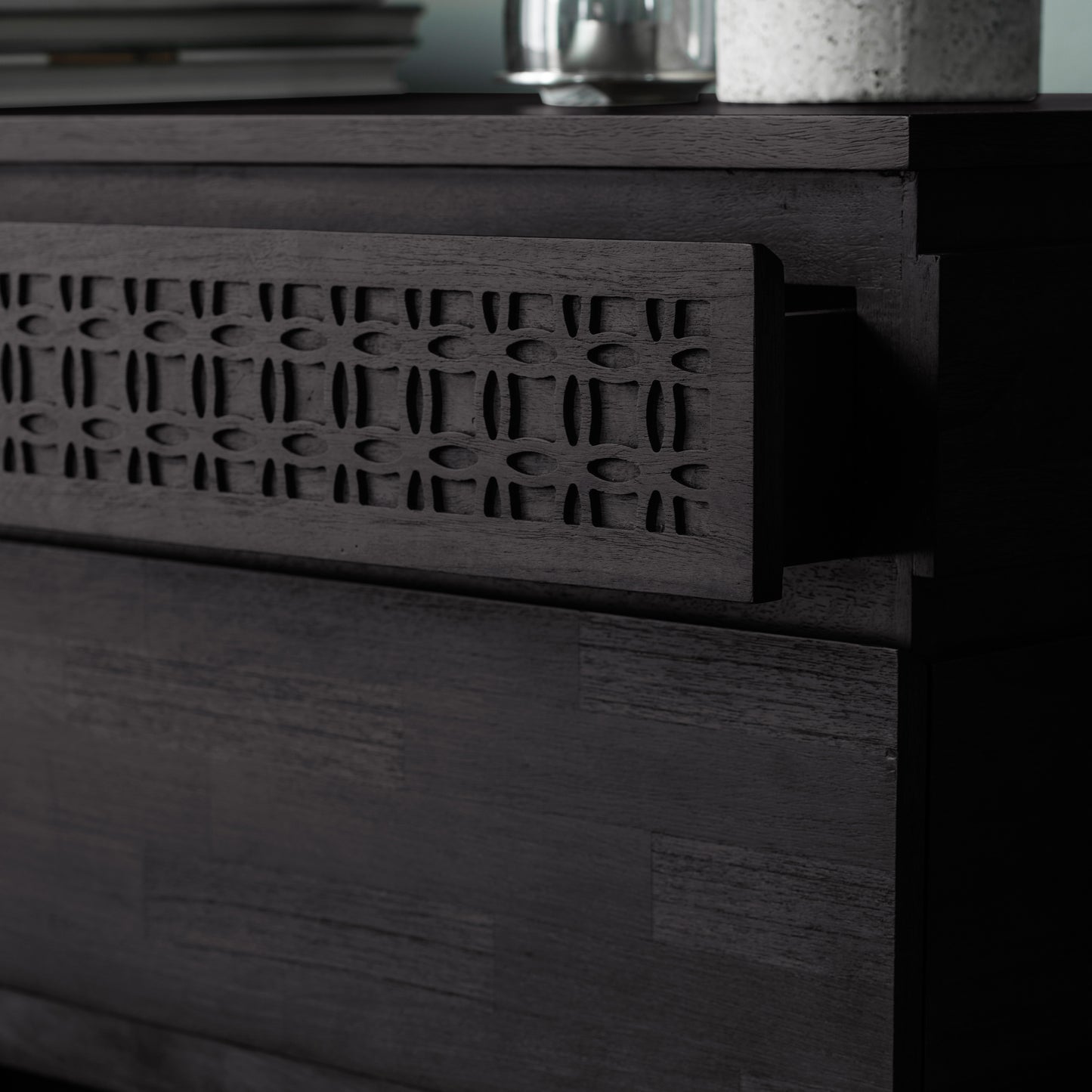 Boho Boutique 4 Drawer Chest Black