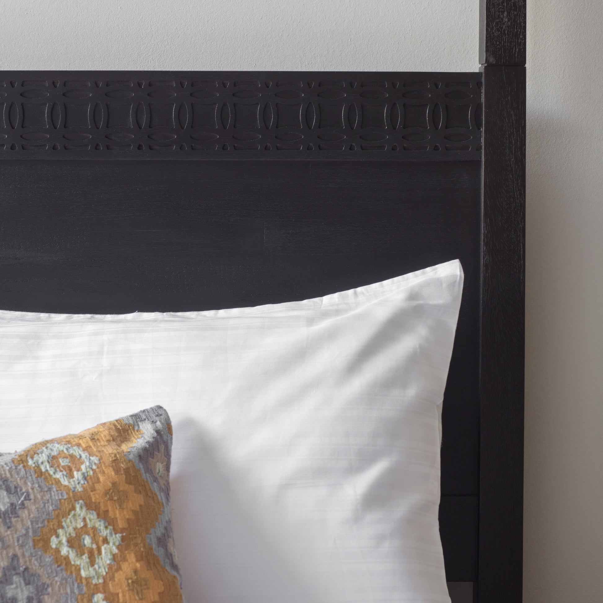 Boho Boutique 4 Poster Bed Black King