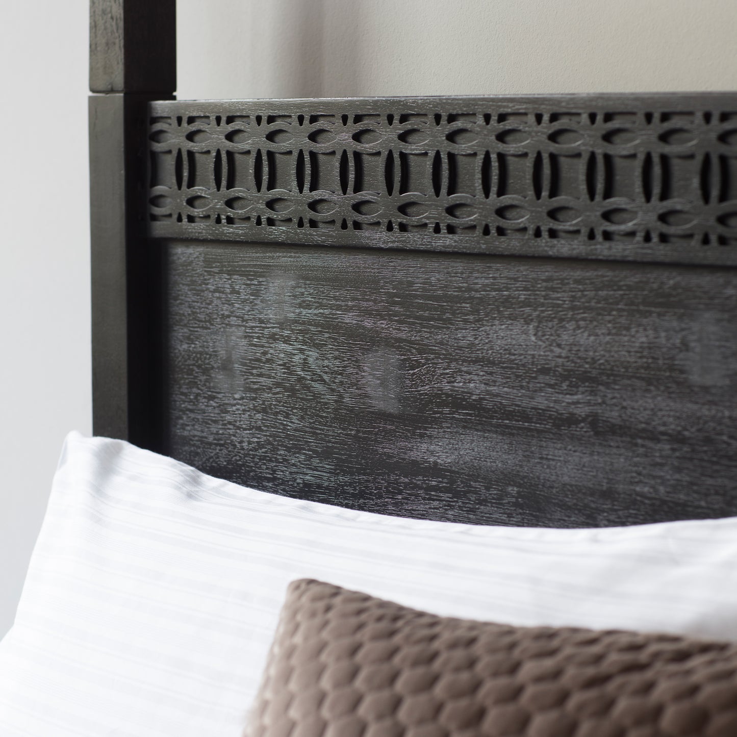 Boho Boutique 4 Poster Bed Black King