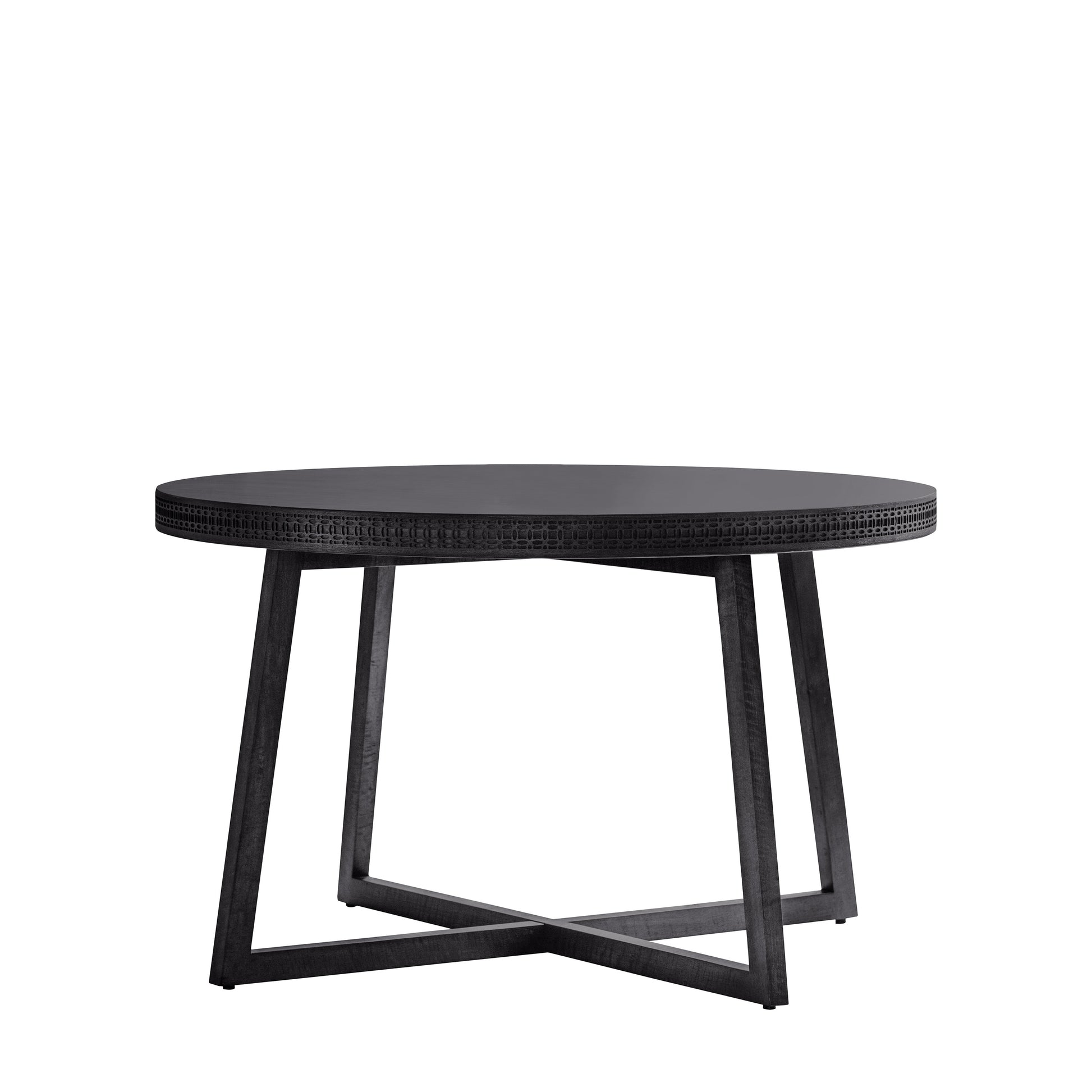 Boho Boutique Round Dining Table Black
