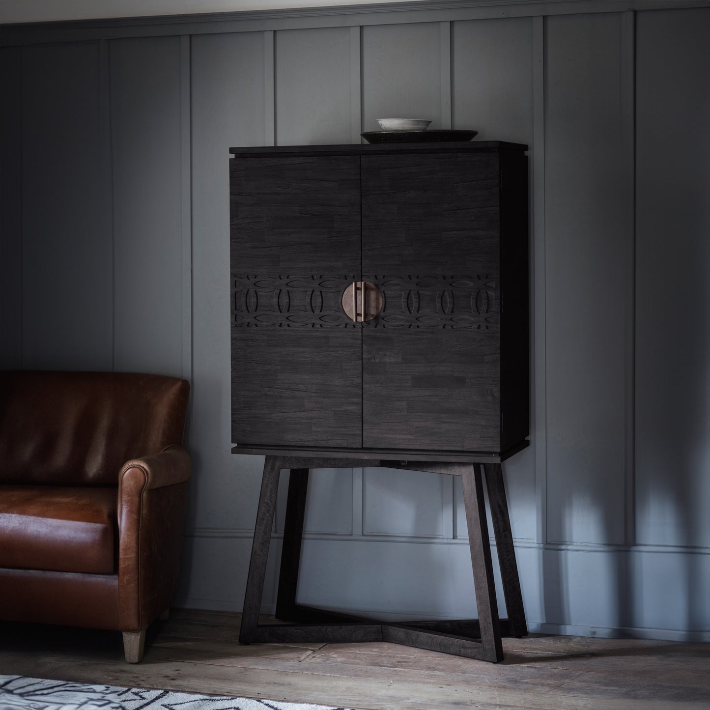 Boho Boutique Cocktail Cabinet Black