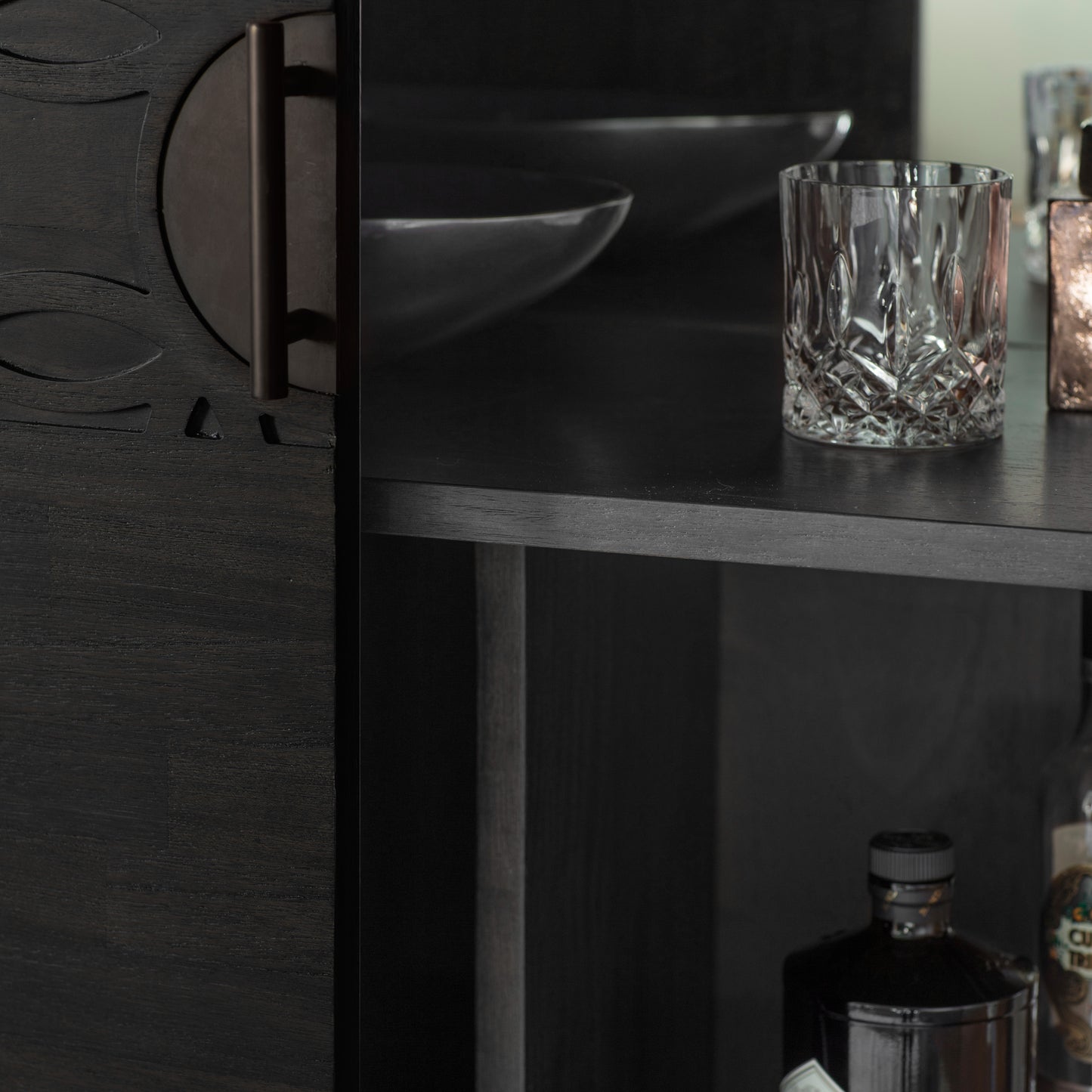 Boho Boutique Cocktail Cabinet Black