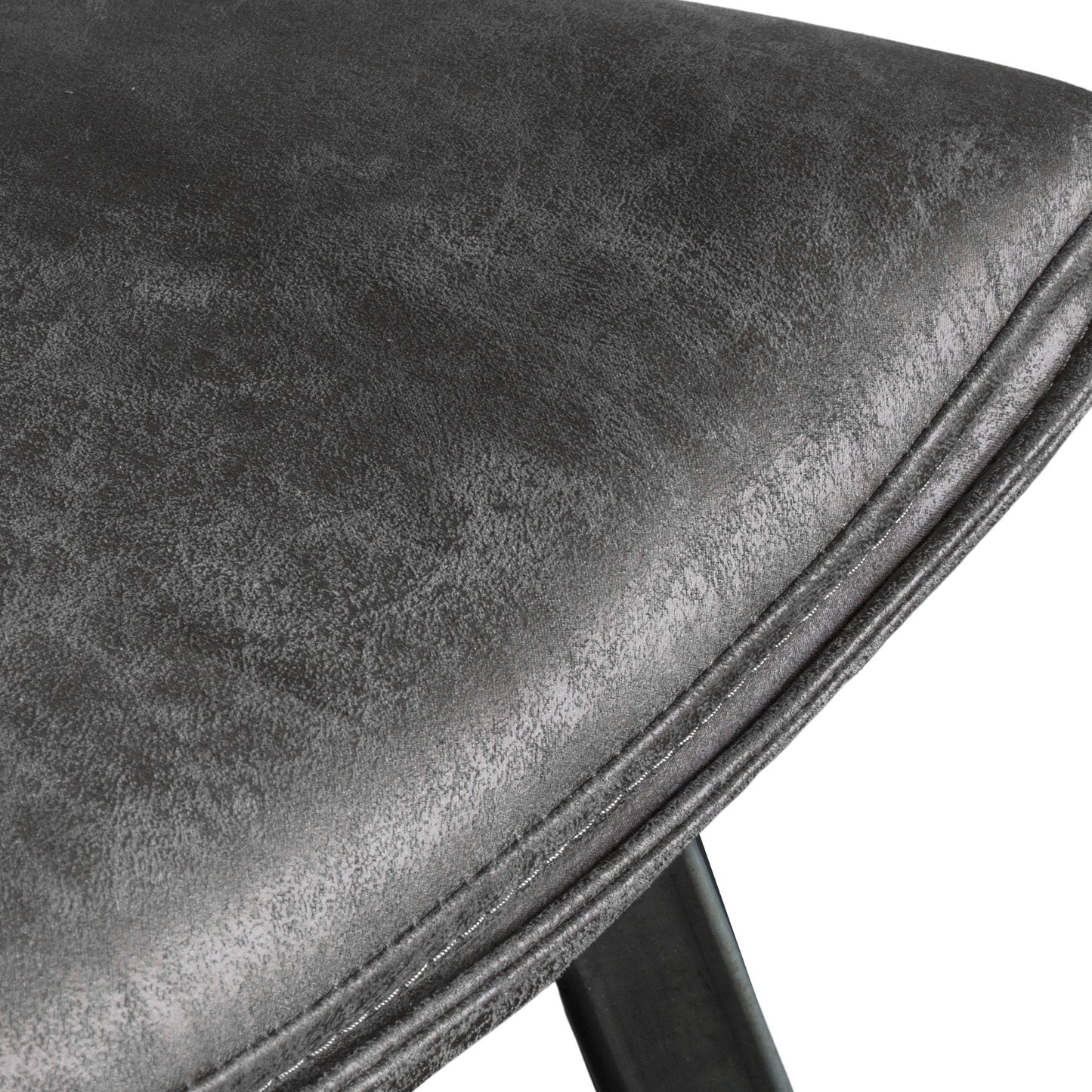 Hinks Chair Grey (2pk) Grey Leather