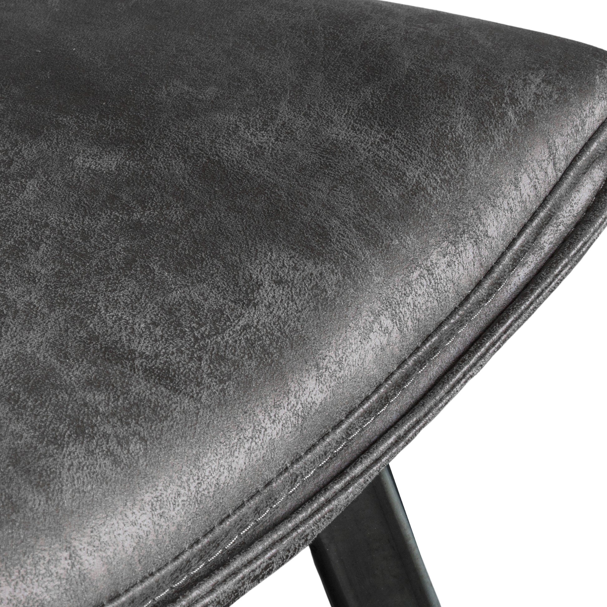 Hinks Chair Grey (2pk) Grey Leather