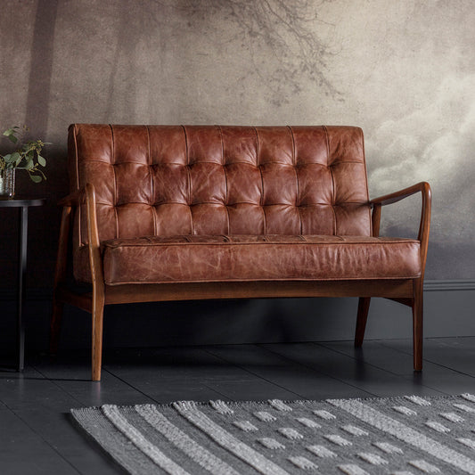 Humber 2 Seater Sofa Vintage Brown Leather