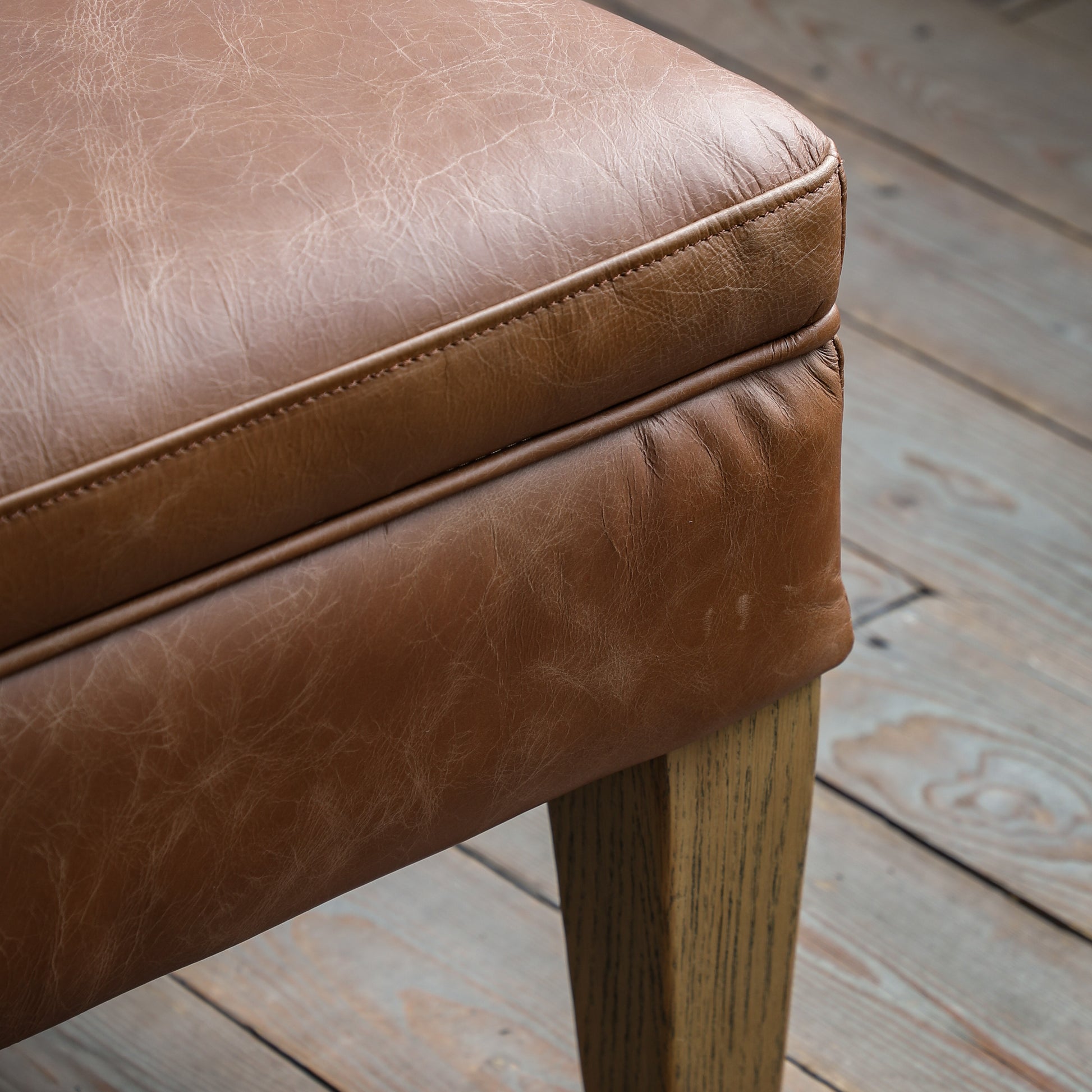 Mr. Paddington Stool Vintage Brown Leather