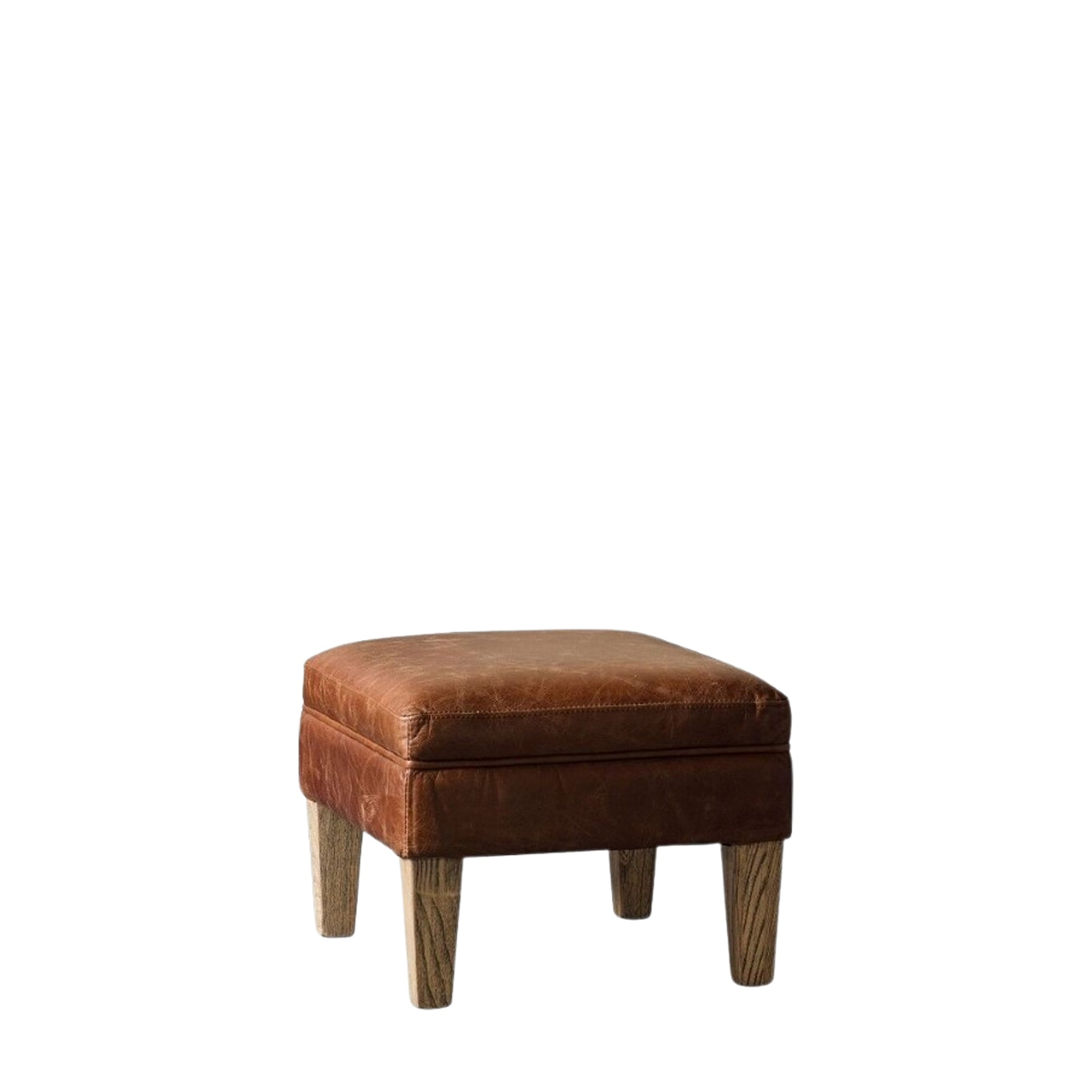Mr. Paddington Stool Vintage Brown Leather