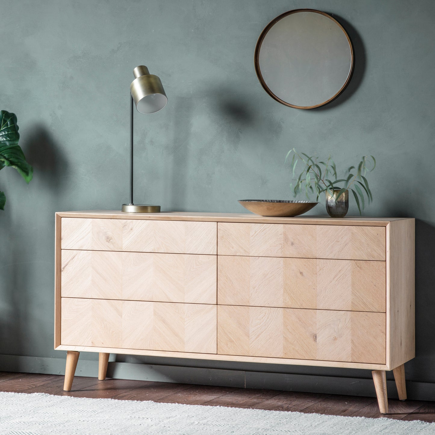 Milano 6 Drawer Chest Oak