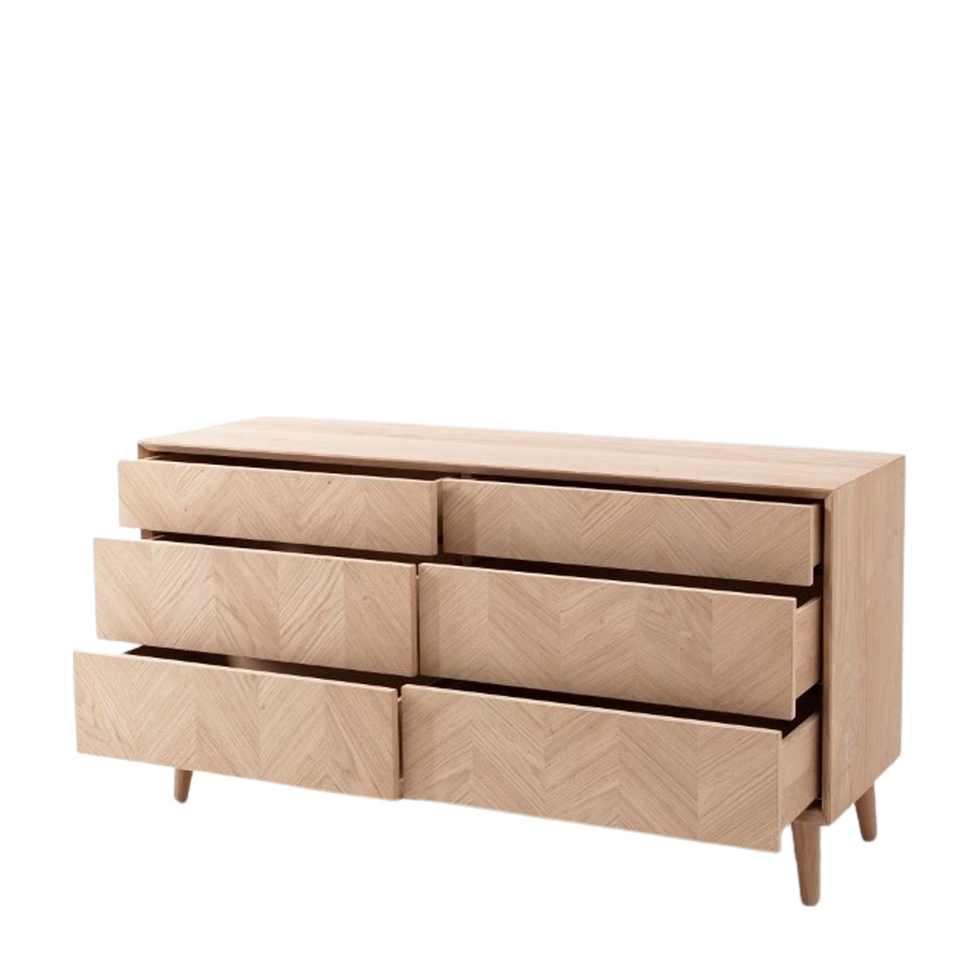 Milano 6 Drawer Chest Oak