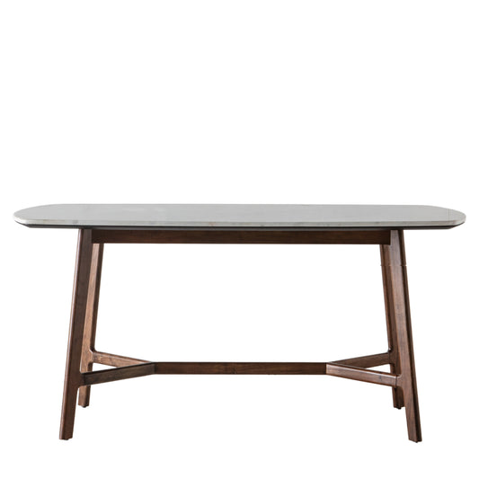 Barcelona Dining Table Dark Wood / Marble