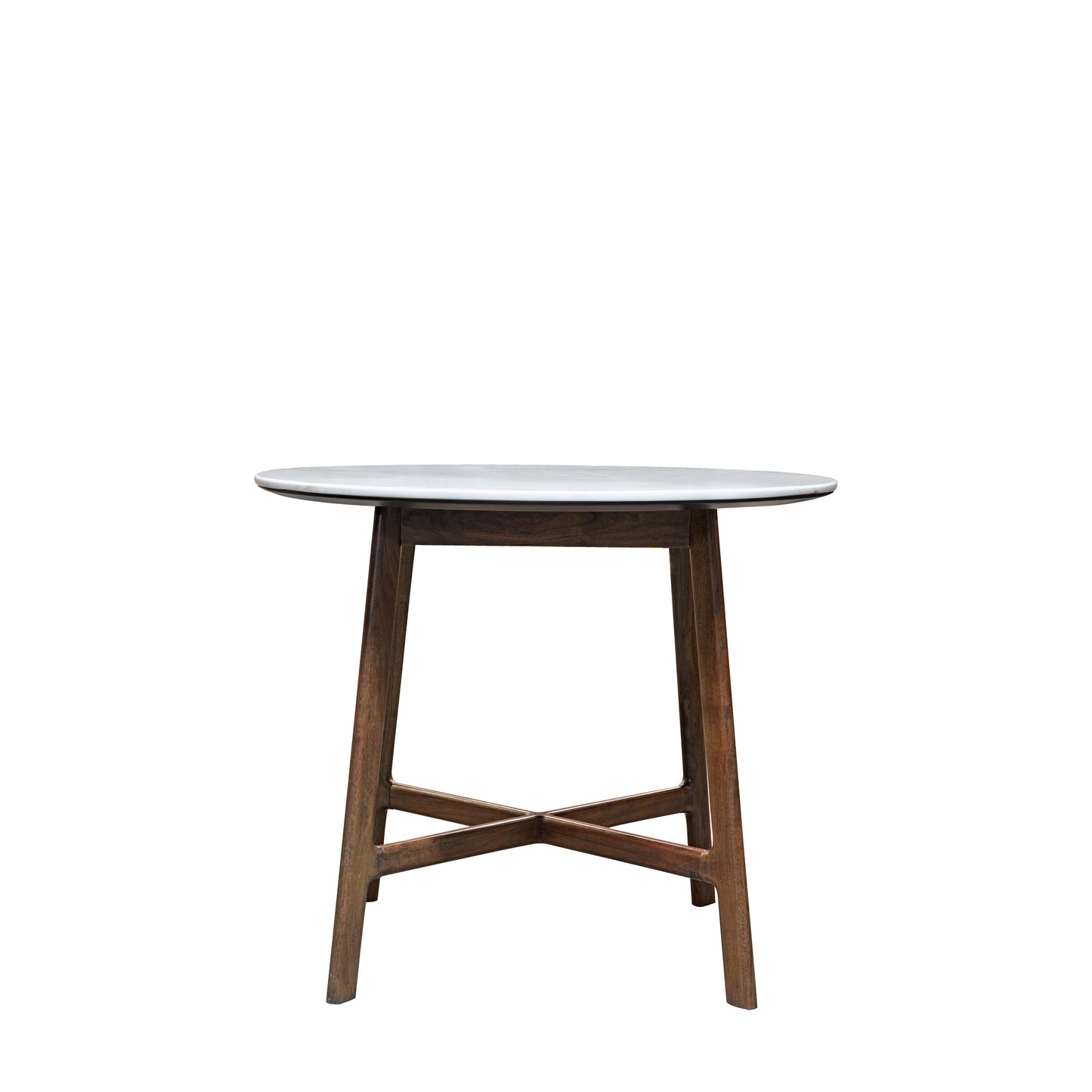 Barcelona Dining Table Round Dark Wood / Marble