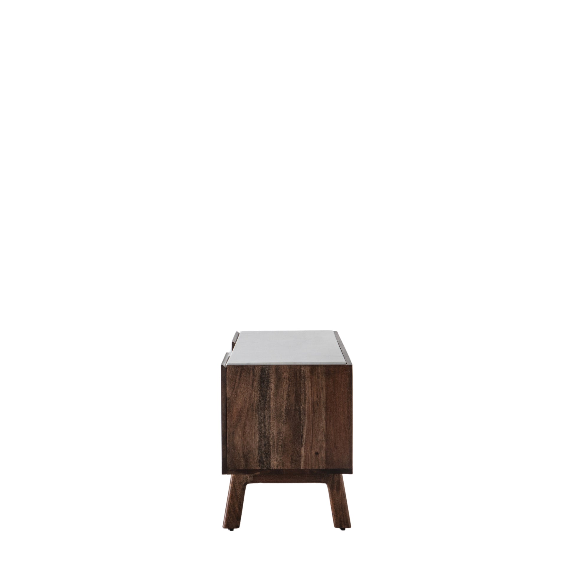 Barcelona Media Cabinet Dark Wood / Marble