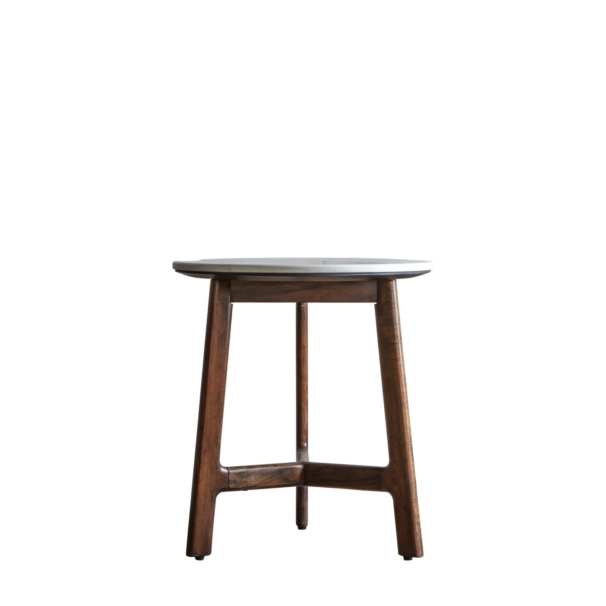Barcelona Side Table Dark Wood / Marble