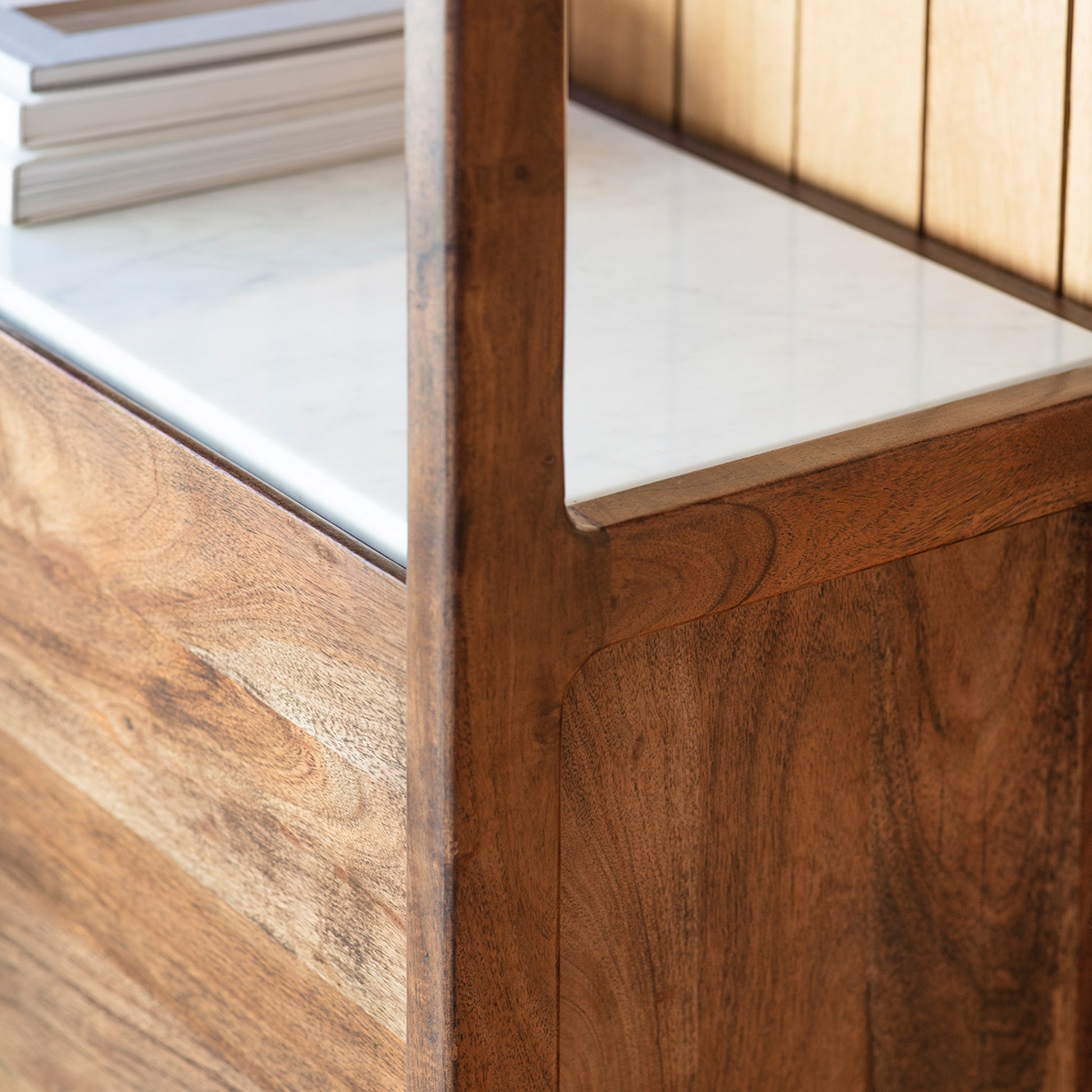 Barcelona Display Unit Dark Wood / Marble