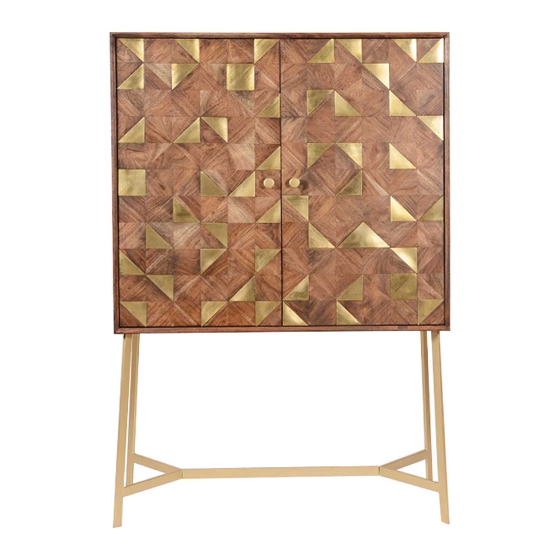 Tate Bar Cabinet Brown / Gold