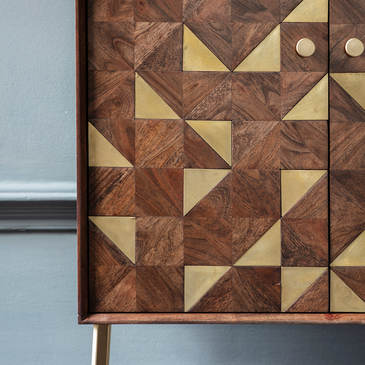Tate Bar Cabinet Brown / Gold