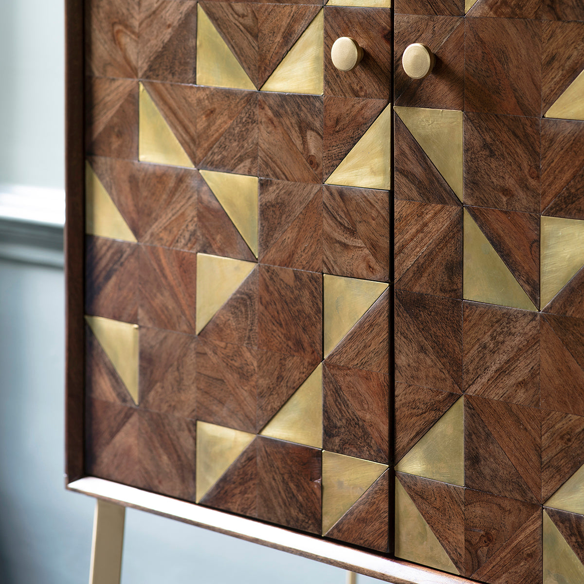 Tate Bar Cabinet Brown / Gold