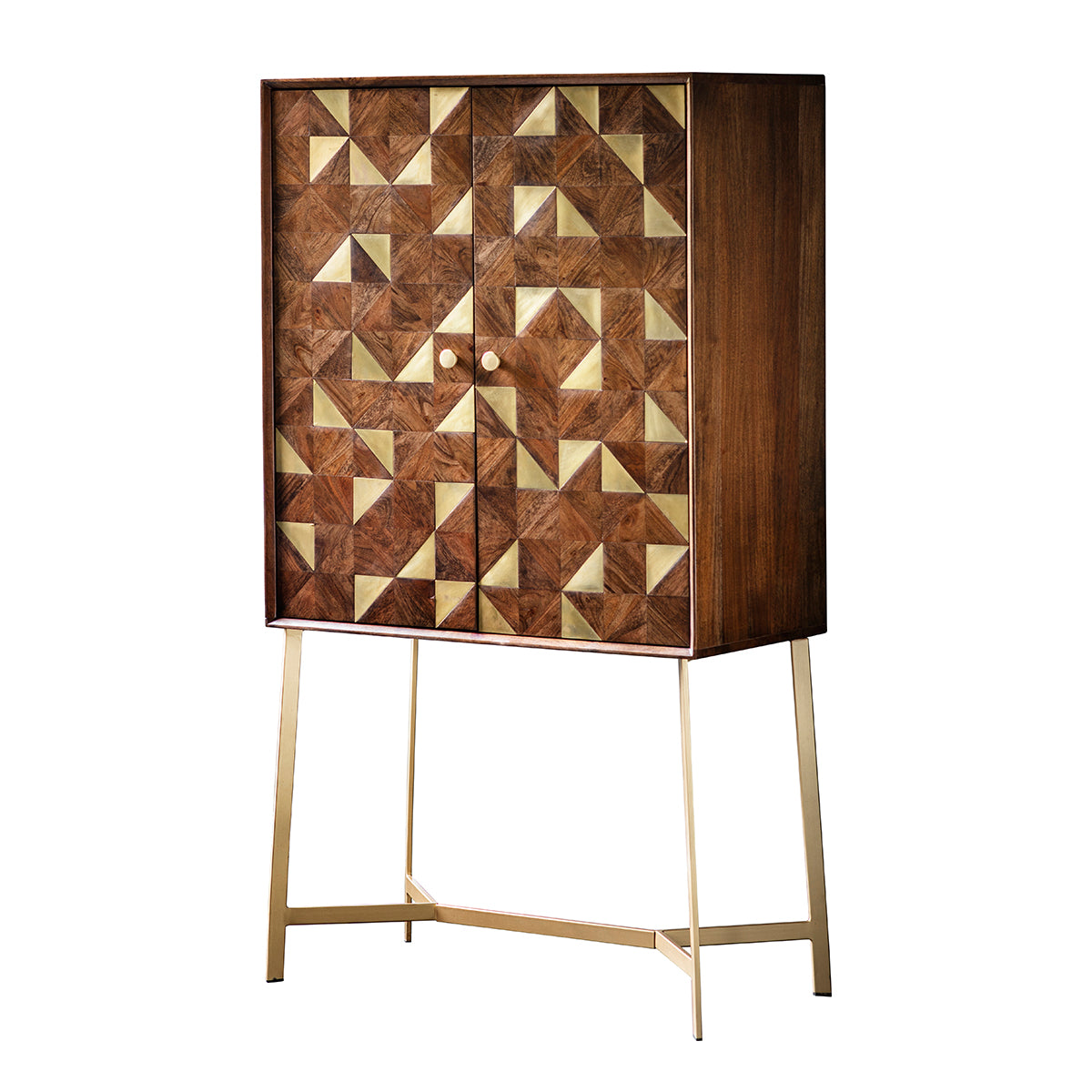 Tate Bar Cabinet Brown / Gold