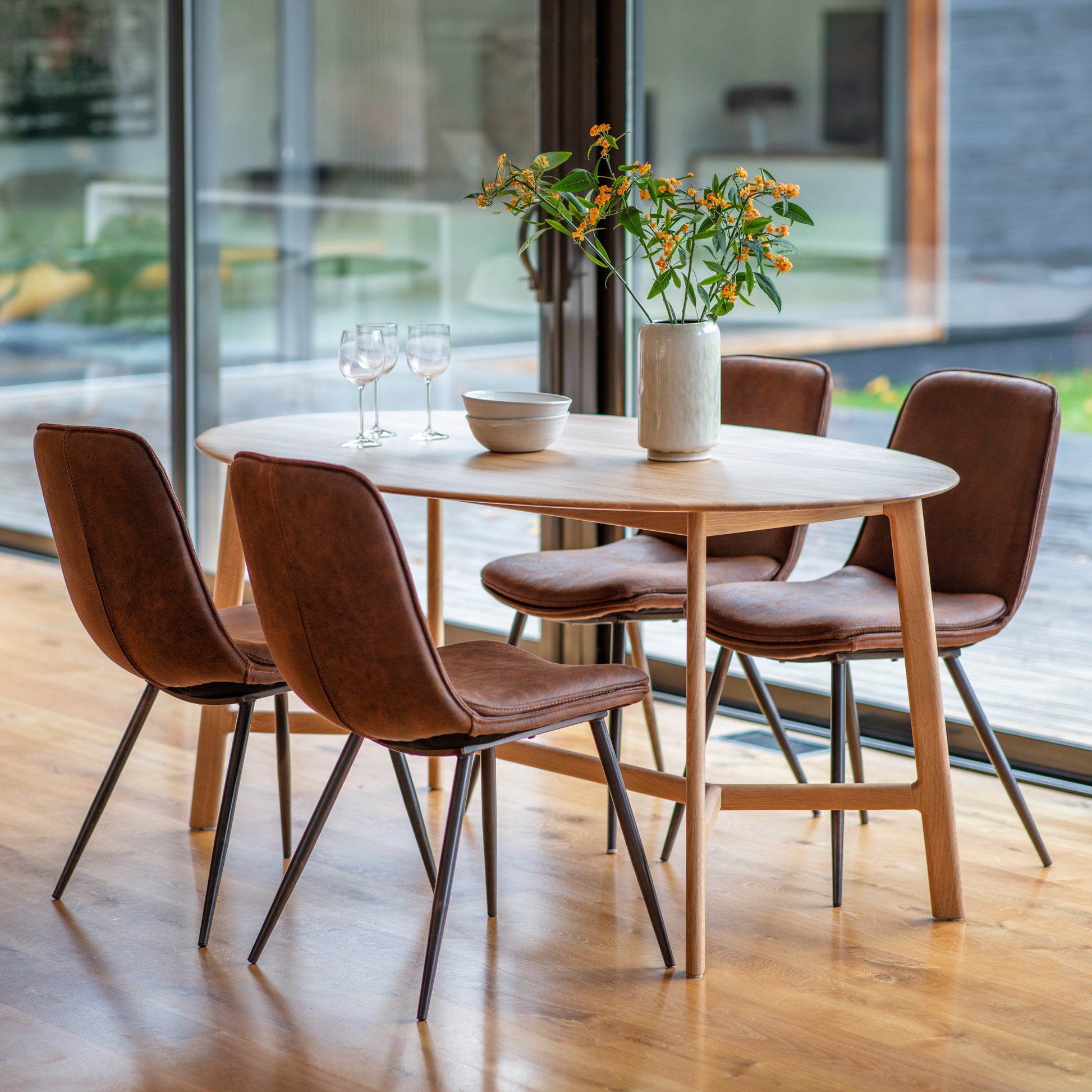 Madrid Oval Dining Table Oak