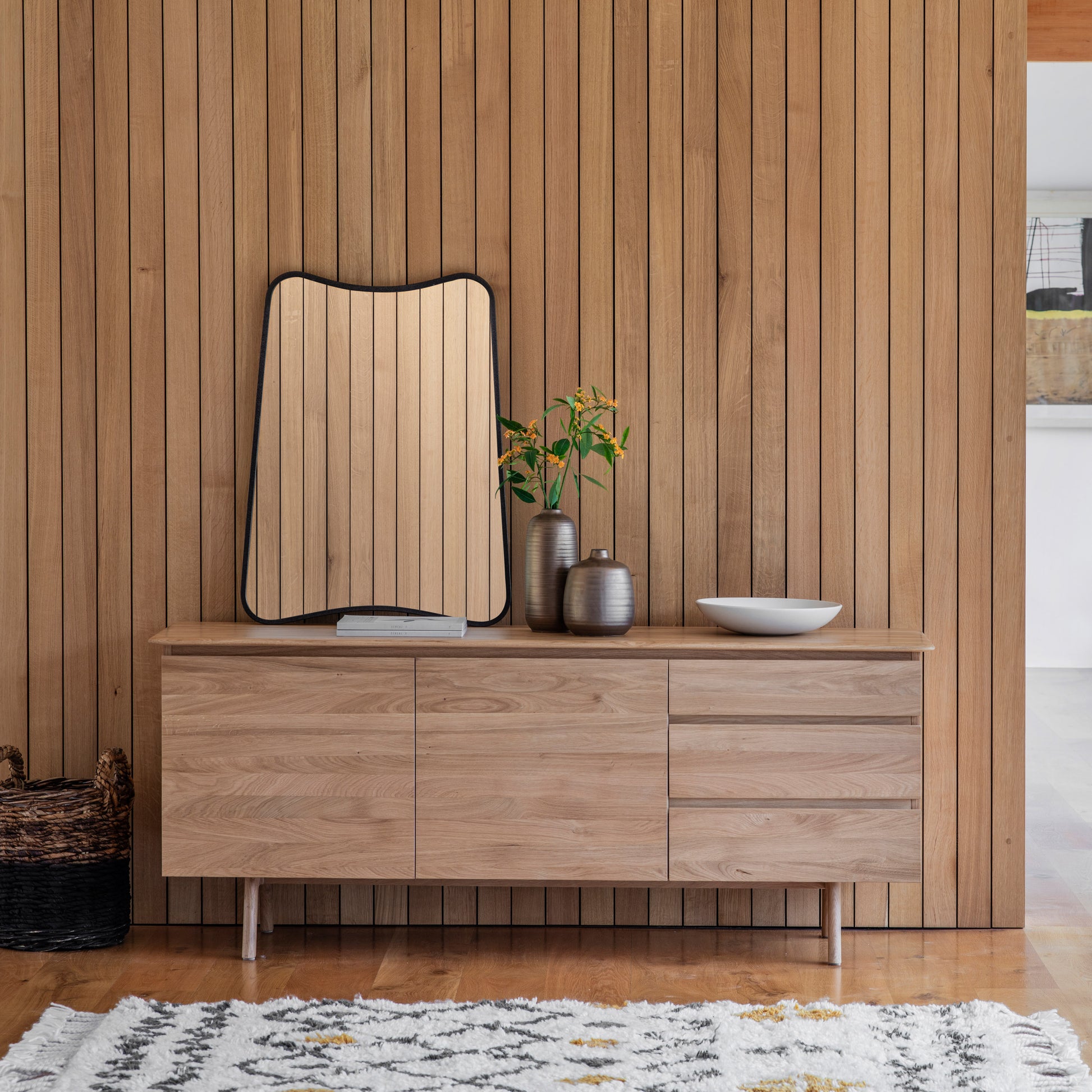 Madrid 2 Door 3 Drawer Sideboard Oak