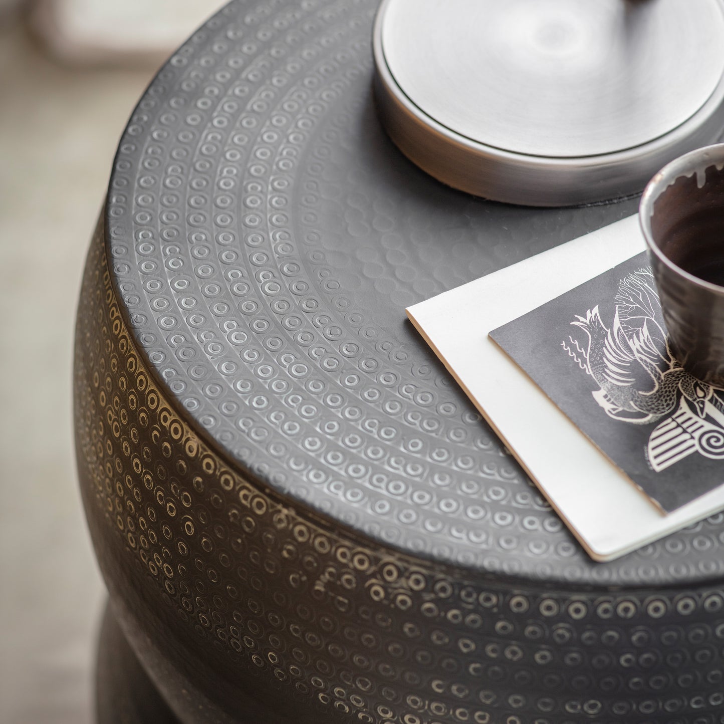 Rai Side Table Antique Charcoal
