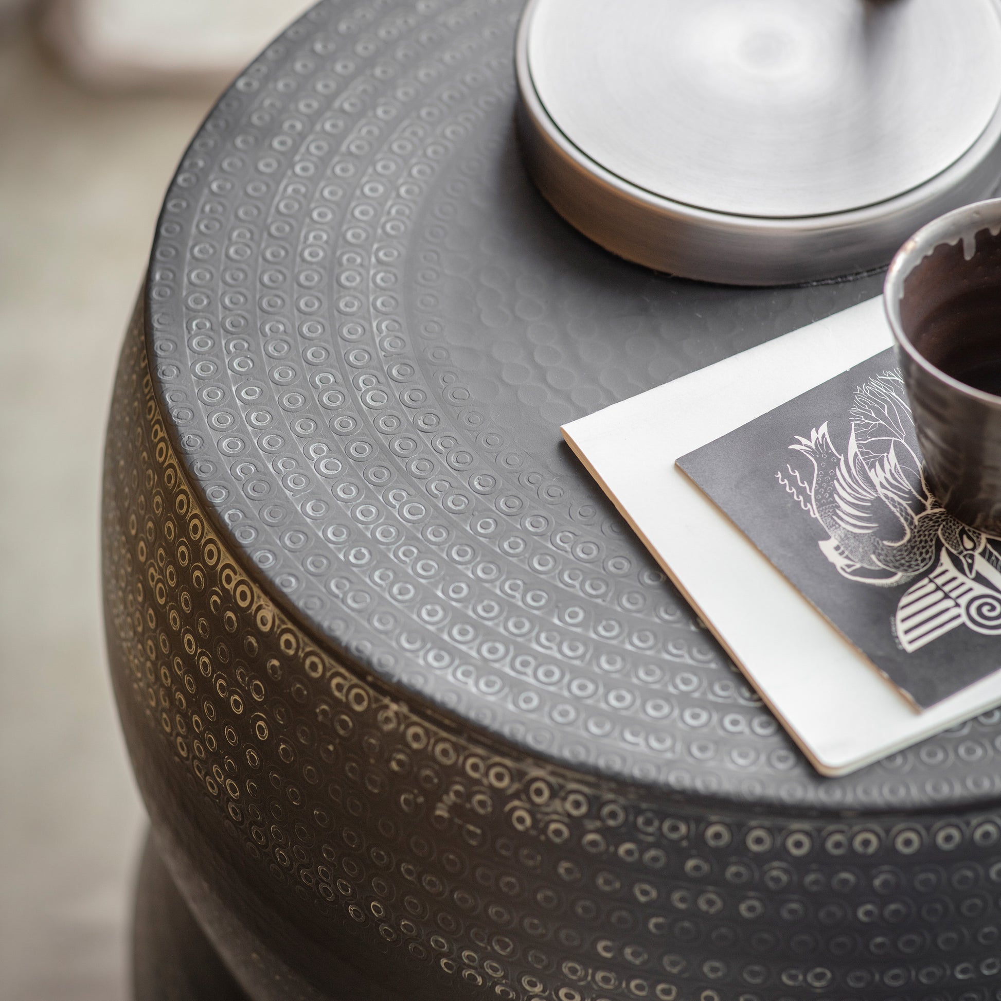 Rai Side Table Antique Charcoal