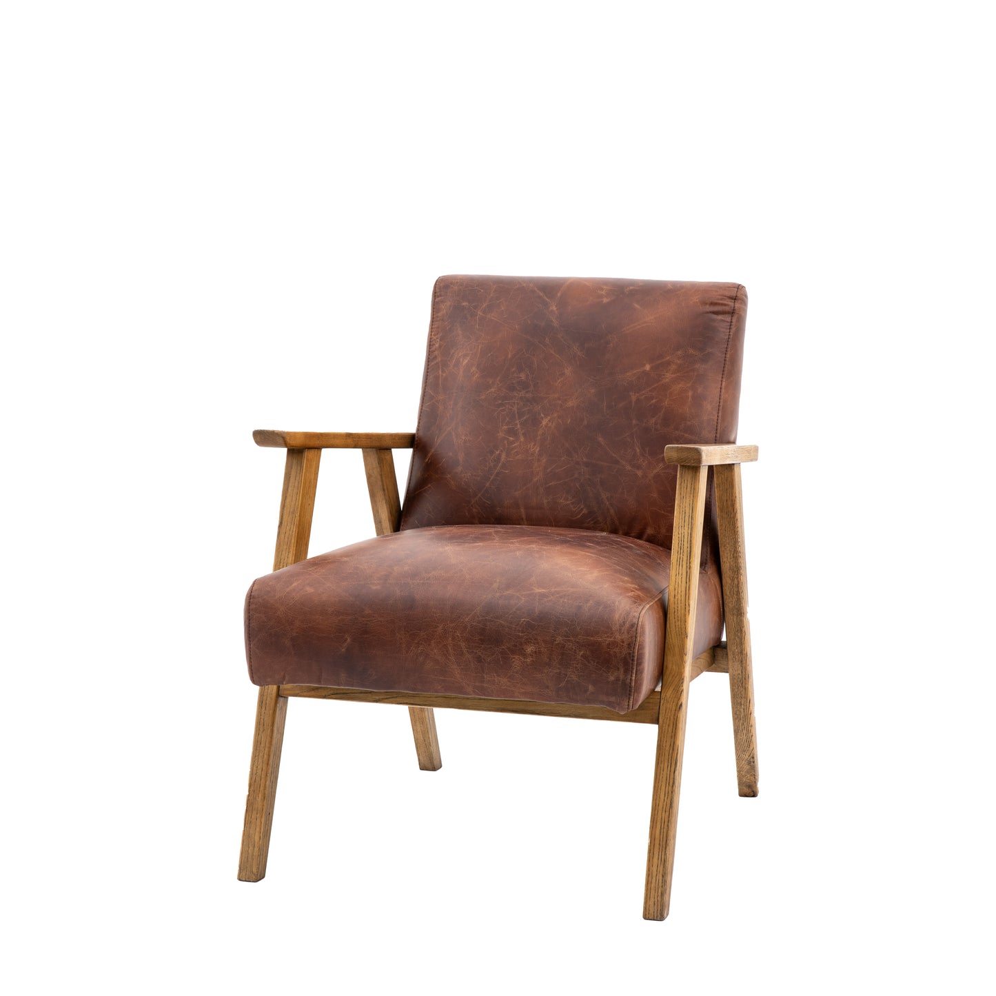 Neyland Armchair Vintage Brown Leather