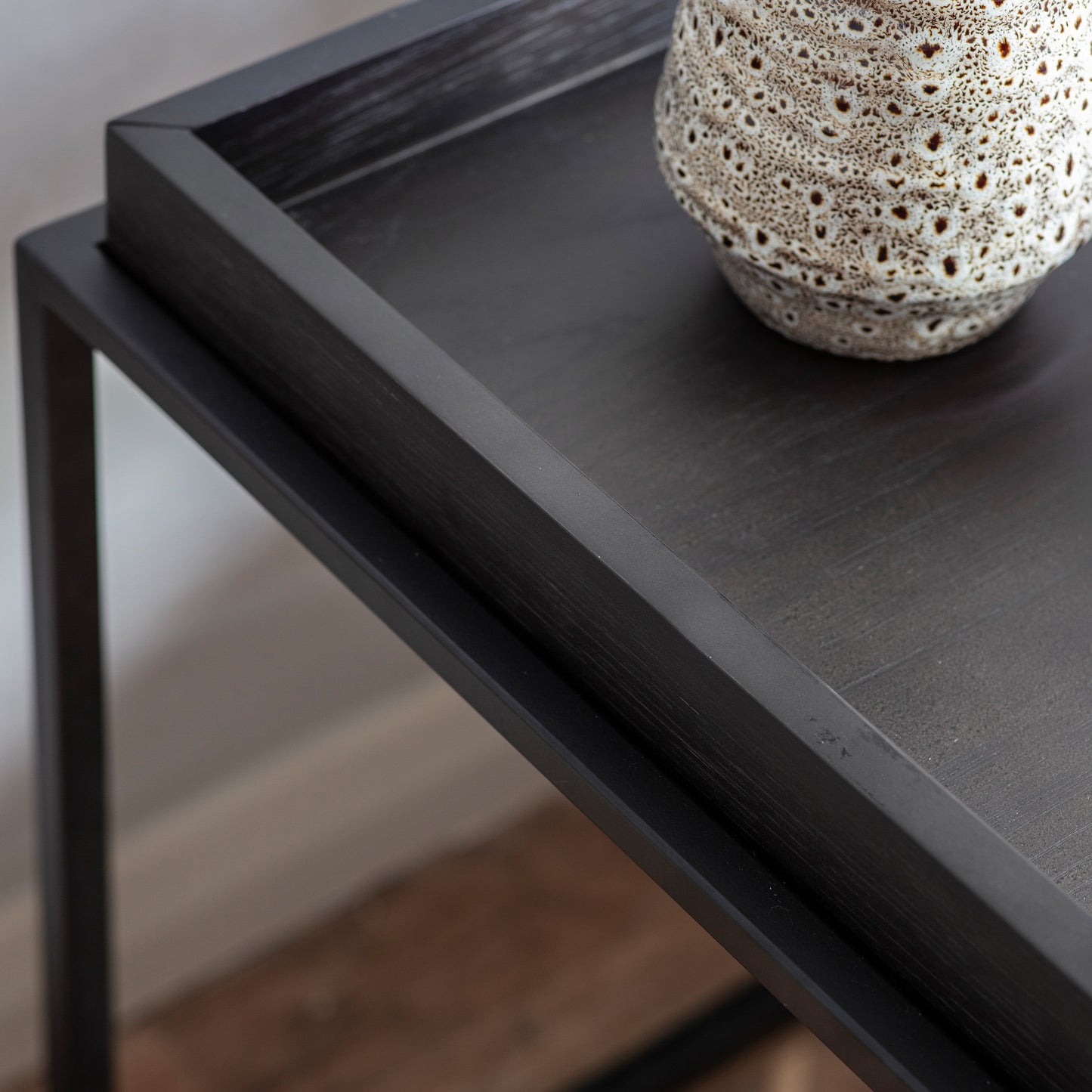 Forden Tray Side Table Black