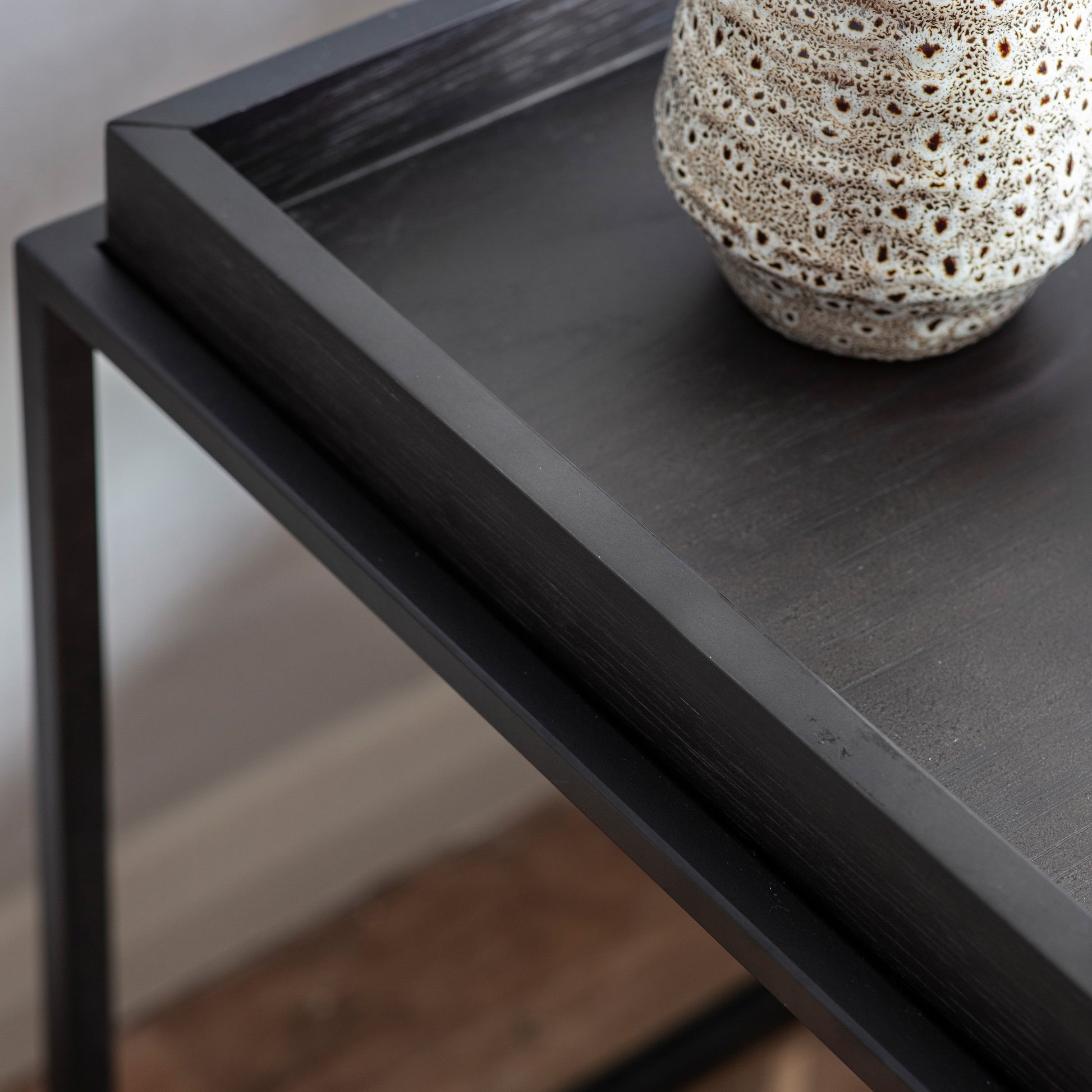 Forden Tray Side Table Black